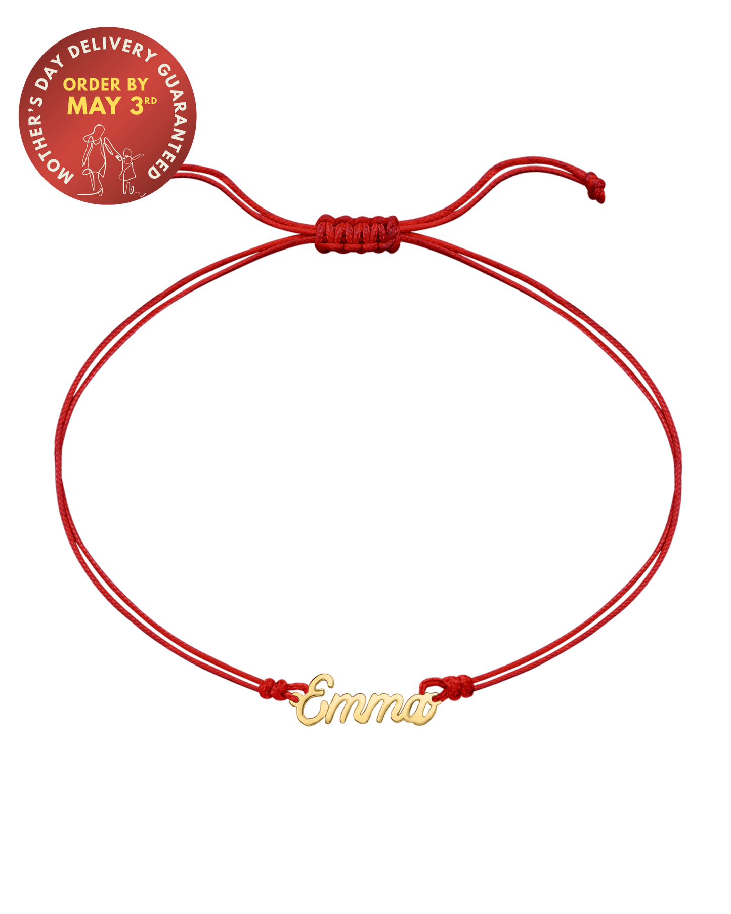Name Plate String of Love - 14K Yellow Gold Bracelets 14K Solid Gold