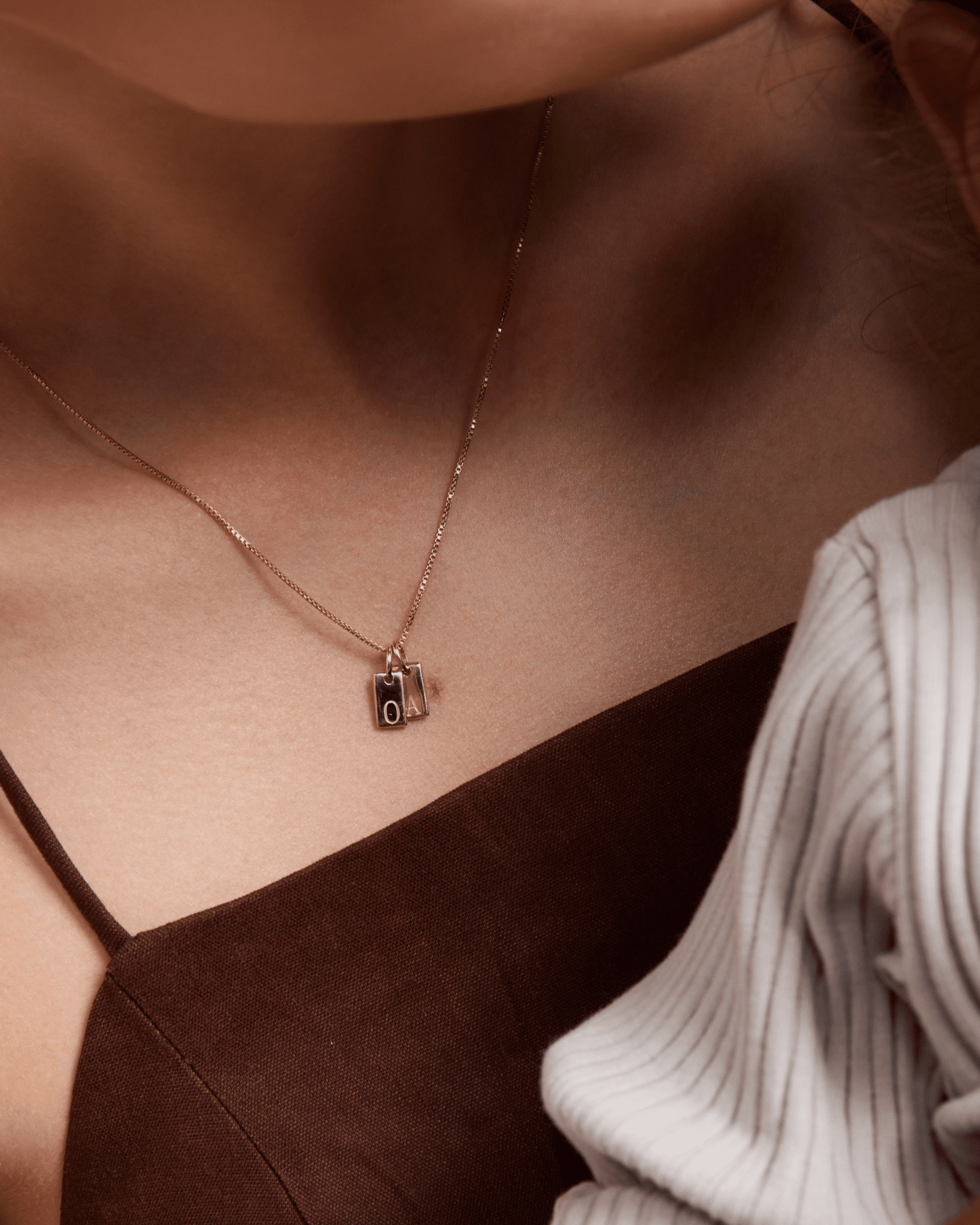 Collier Mini Plaque Initiale(s) - Argent 925 Necklaces 925 Silver