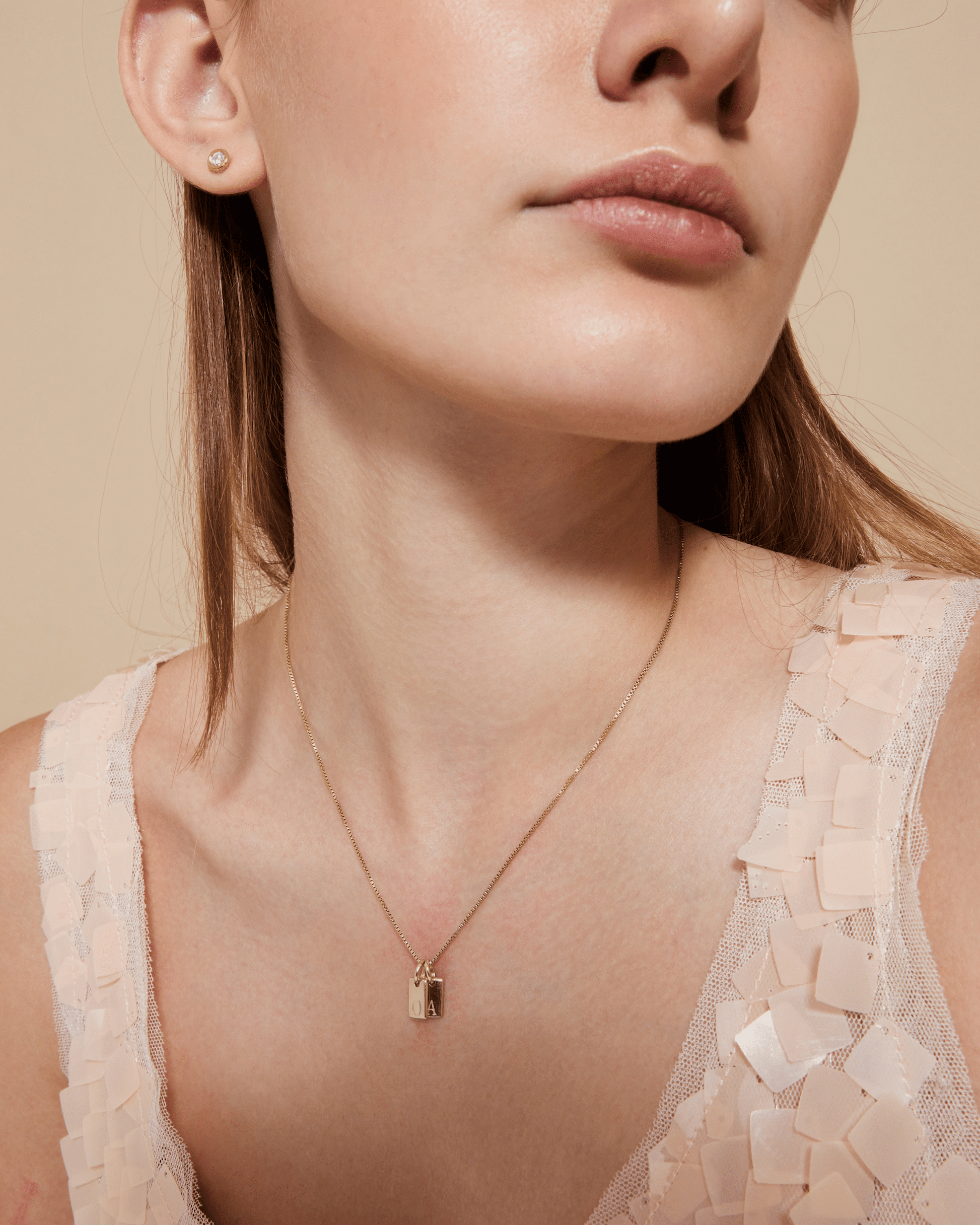 Collier Mini Plaque Initiale(s) - Argent 925 Necklaces 925 Silver