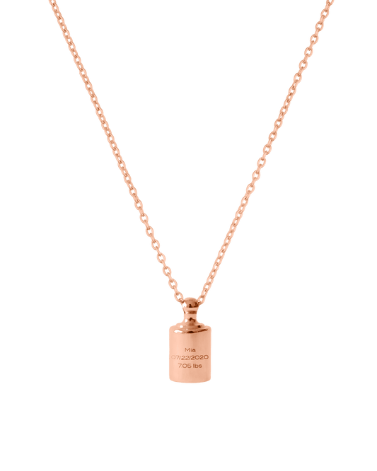 Birth Weight Treasure Necklace - 18K Rose Vermeil Necklaces magal-dev 16"