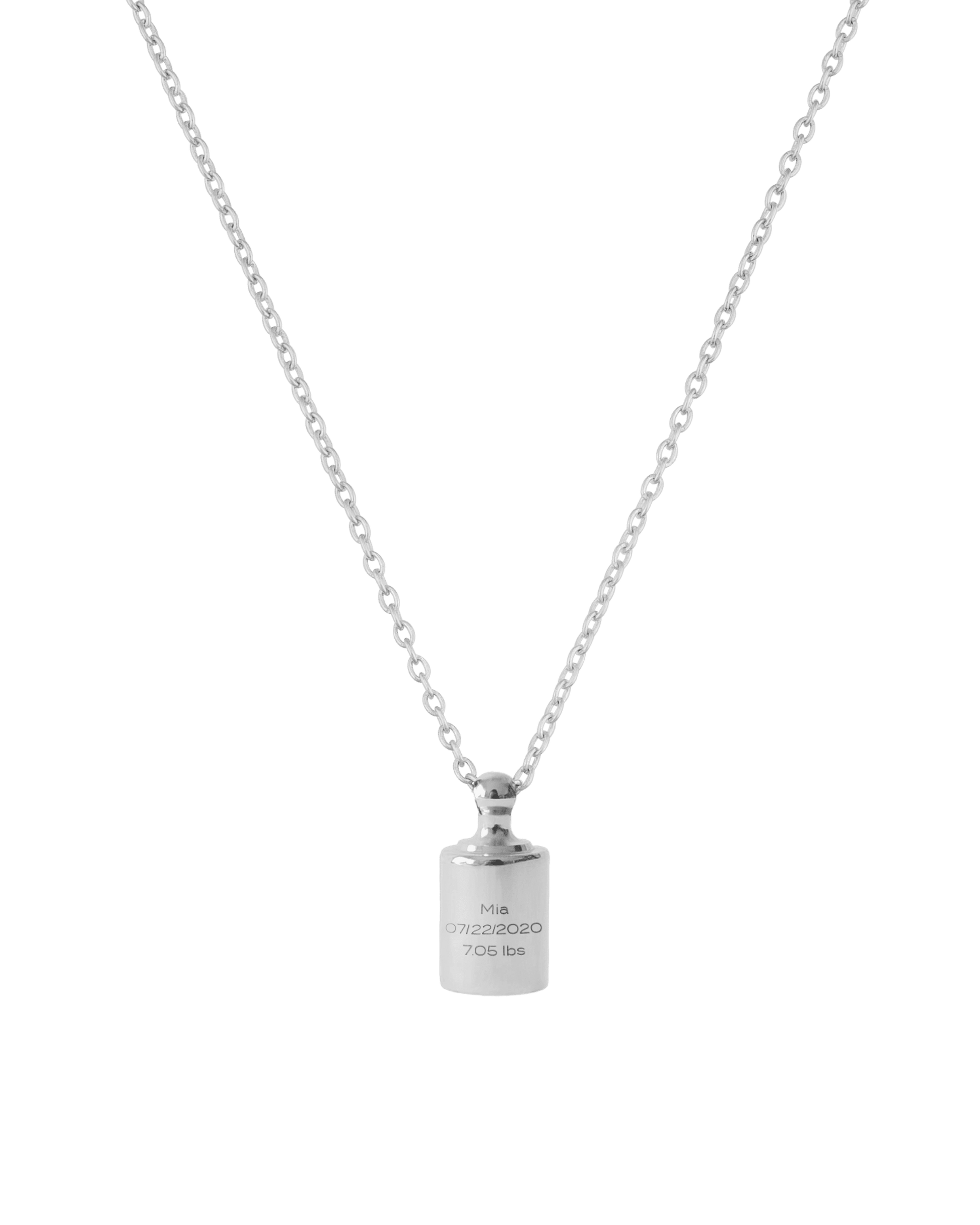 Birth Weight Treasure Necklace - 925 Sterling Silver Necklaces magal-dev 16"