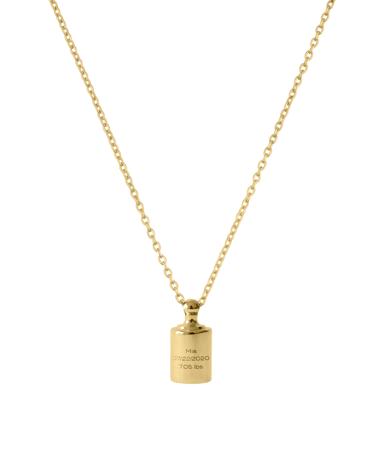 Birth Weight Treasure Necklace - 18K Gold Vermeil Necklaces magal-dev 16"