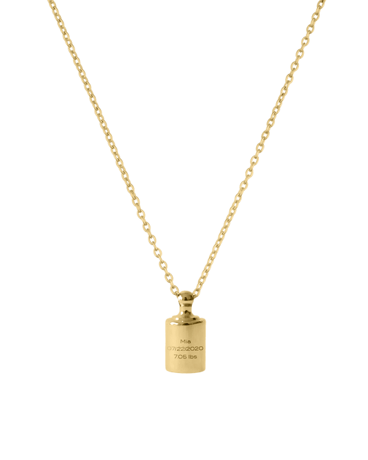 Birth Weight Treasure Necklace - 18K Gold Vermeil Necklaces magal-dev 16"