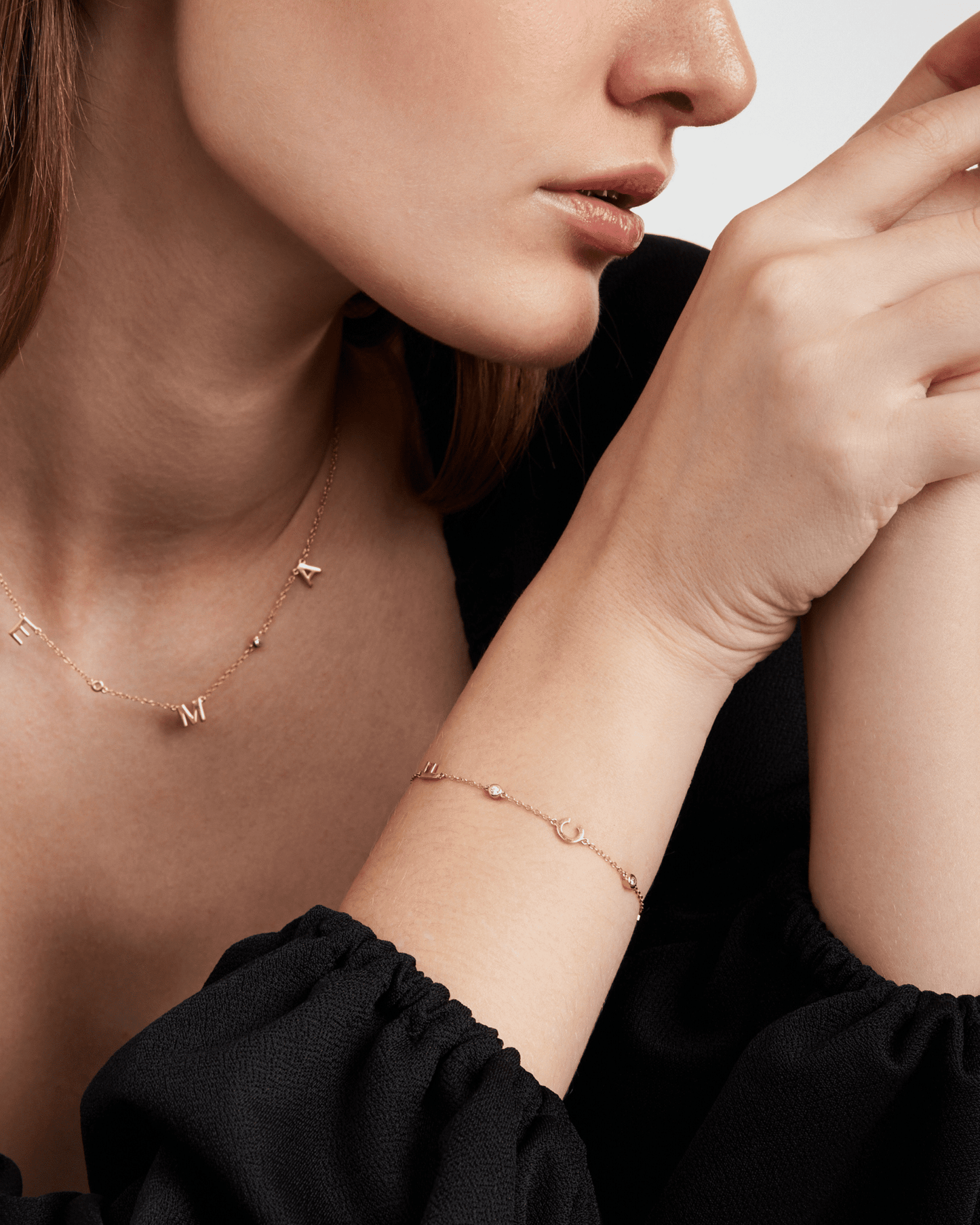 Collier Initial & Diamant(s) - Or Jaune Plaqué 18 carats Necklaces magal-dev