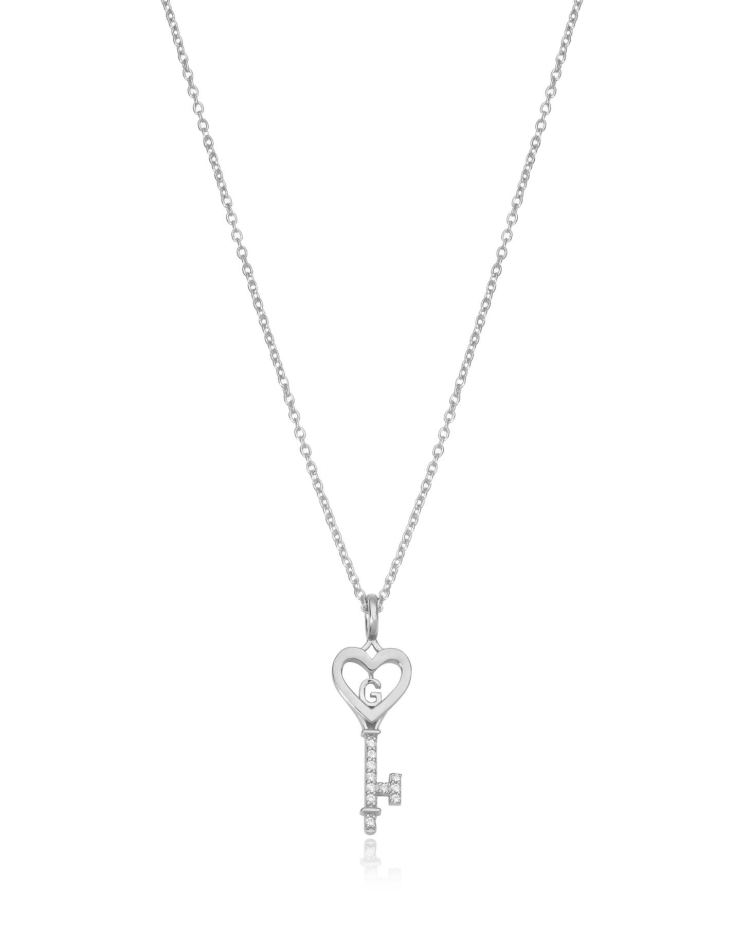 Key To My Heart Necklace with Diamond - 18K Gold Vermeil Necklaces magal-dev