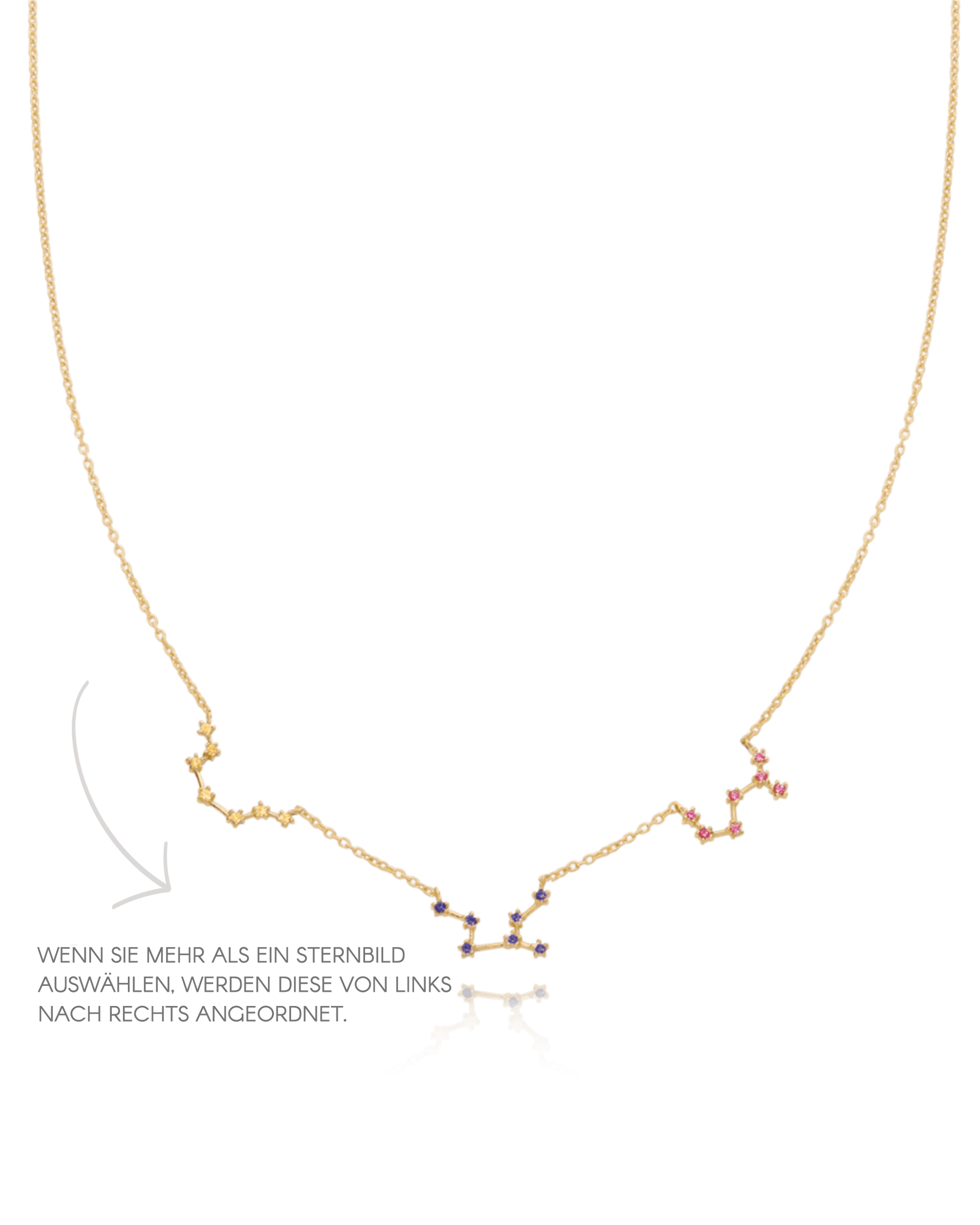 Sternbild-Geburtsstein-Halskette - 18K Rosé Vergoldetes Necklaces magal-dev
