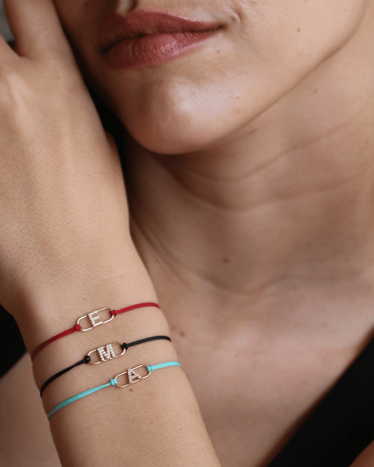 Initial Link Cord Bracelet - 18K Gold Vermeil Bracelets magal-dev