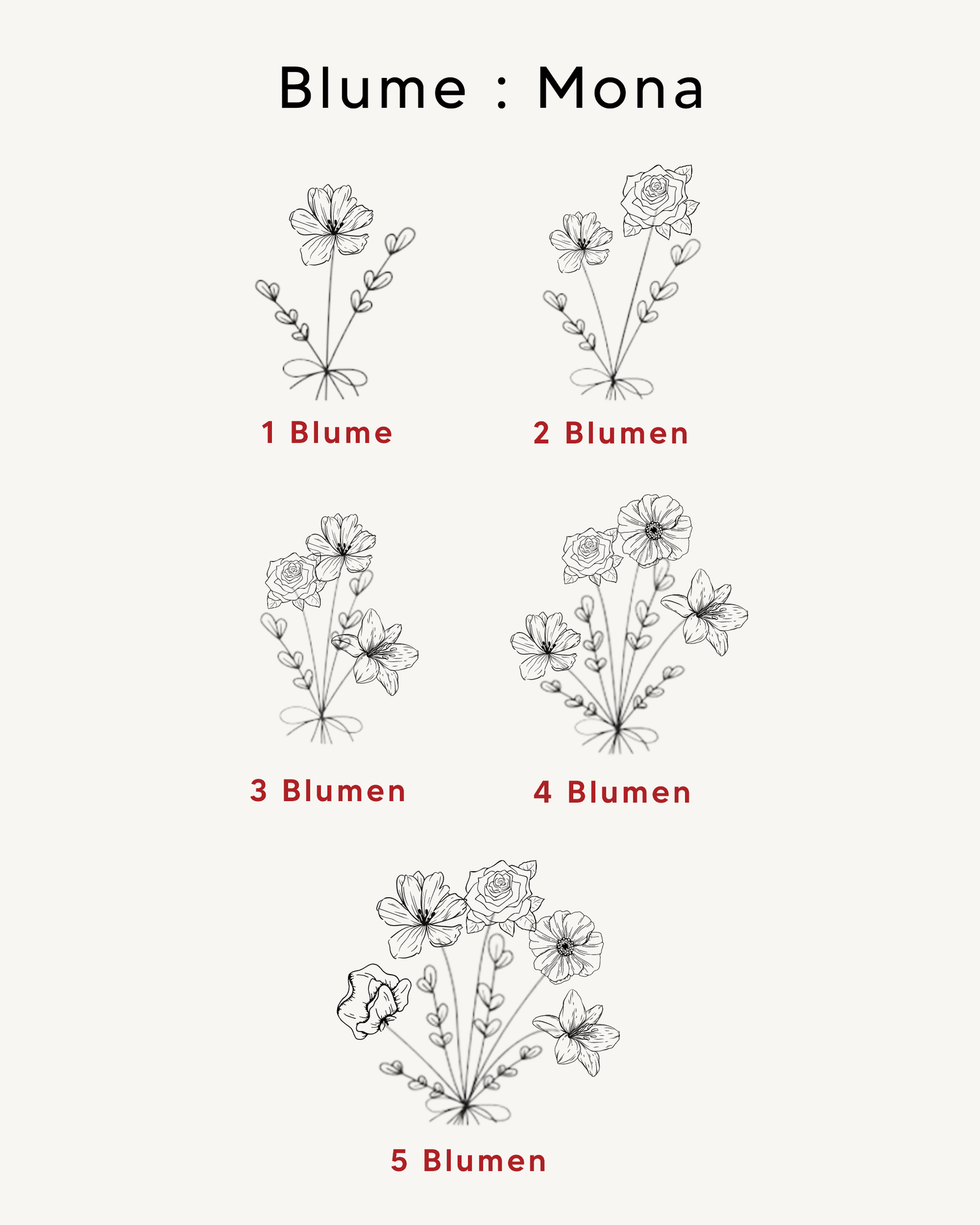 Blumenstrauß-Halskette - 18K Rosé Vergoldetes Necklaces magal-dev