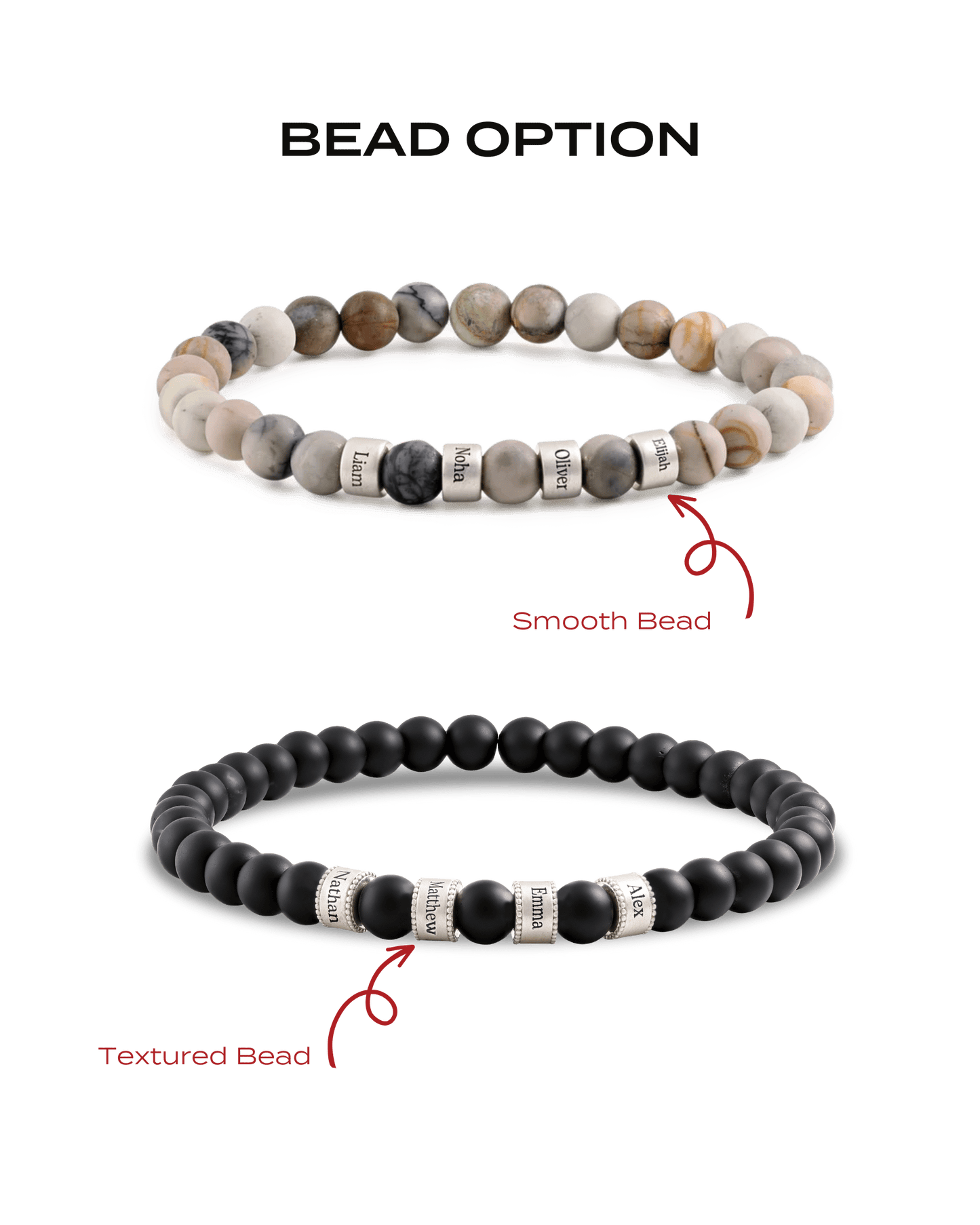 Dad's Legacy Beads Bracelet w/ Black Onyx Stones - 925 Sterling Silver Bracelets magal-dev