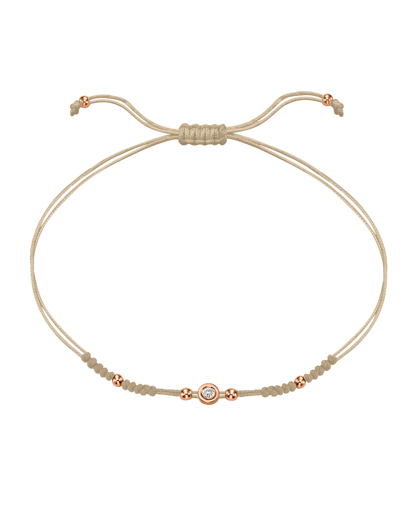 Le String of Love 2022 Edition - Or Rose 14 carats Bracelets 14K Solid Gold Beige Small: 0.03 carats