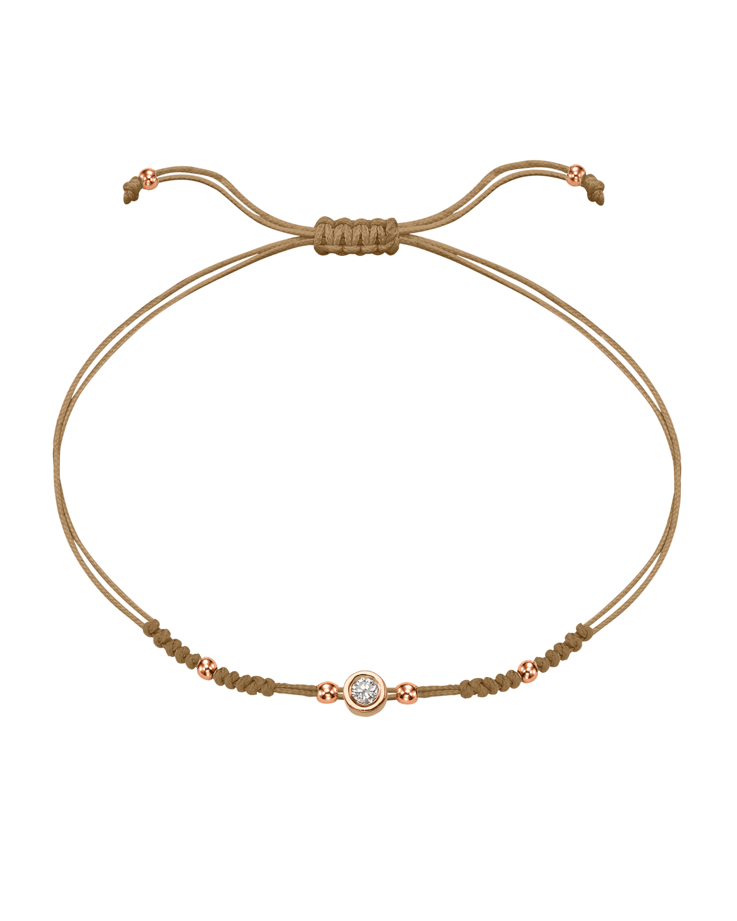 Le String of Love 2022 Edition - Or Rose 14 carats Bracelets 14K Solid Gold Camel Medium: 0.05 carats