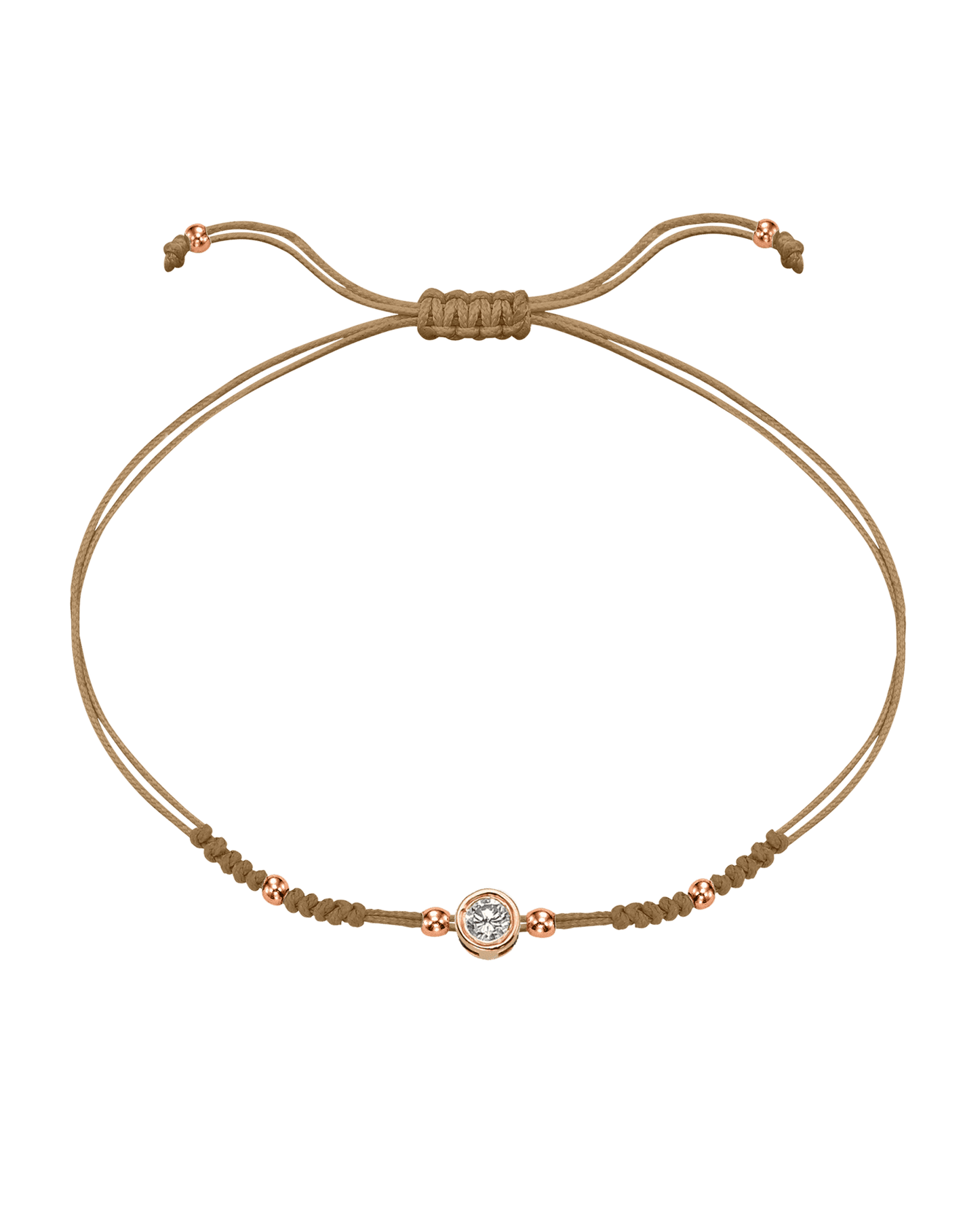 Le String of Love 2022 Edition - Or Rose 14 carats Bracelets 14K Solid Gold Camel Large: 0.10 carats