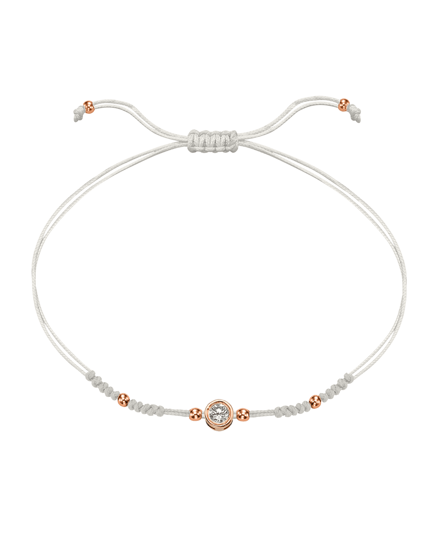 Le String of Love 2022 Edition - Or Rose 14 carats Bracelets 14K Solid Gold Perle Large: 0.10 carats