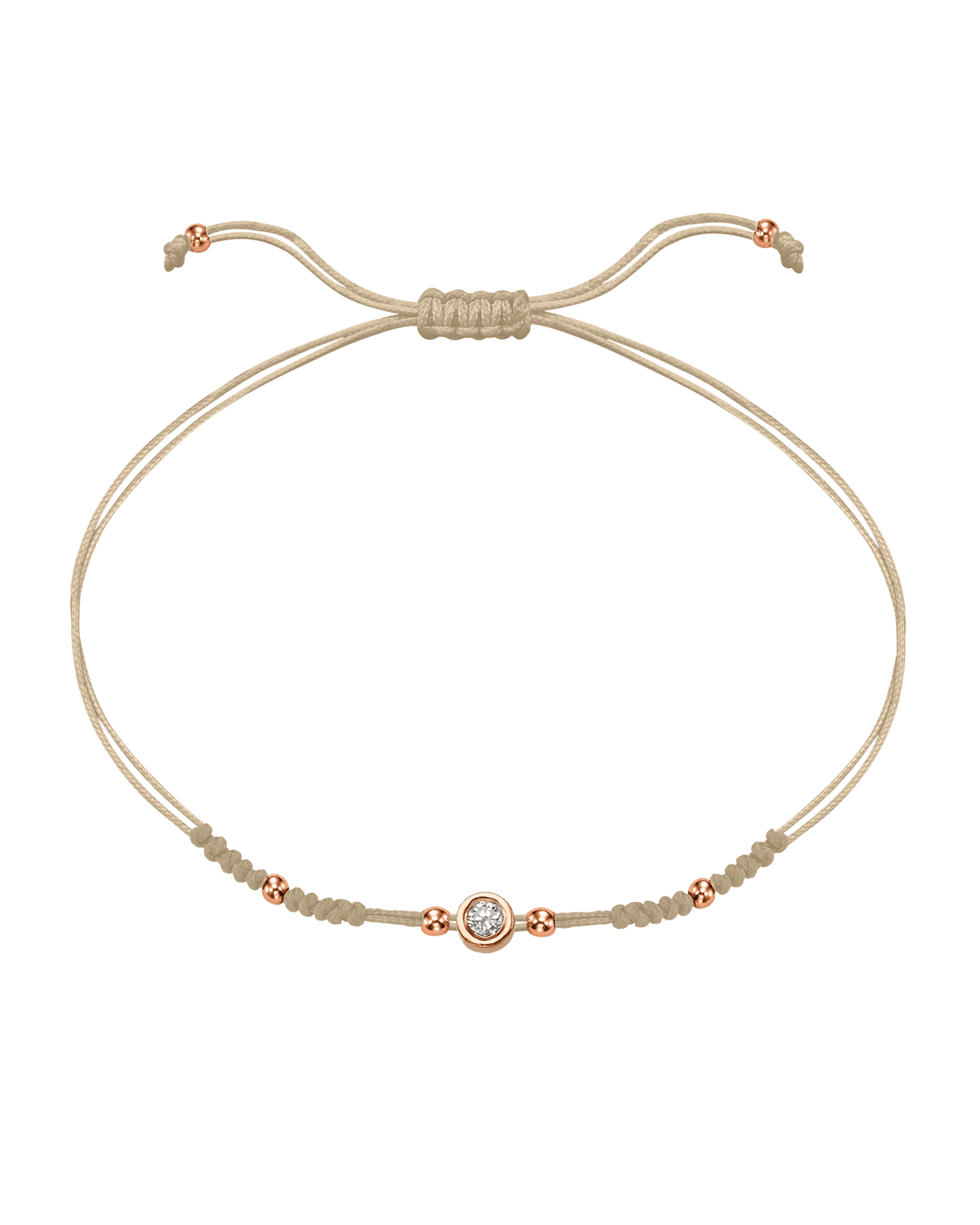 Le String of Love 2022 Edition - Or Rose 14 carats Bracelets 14K Solid Gold Beige Medium: 0.05 carats