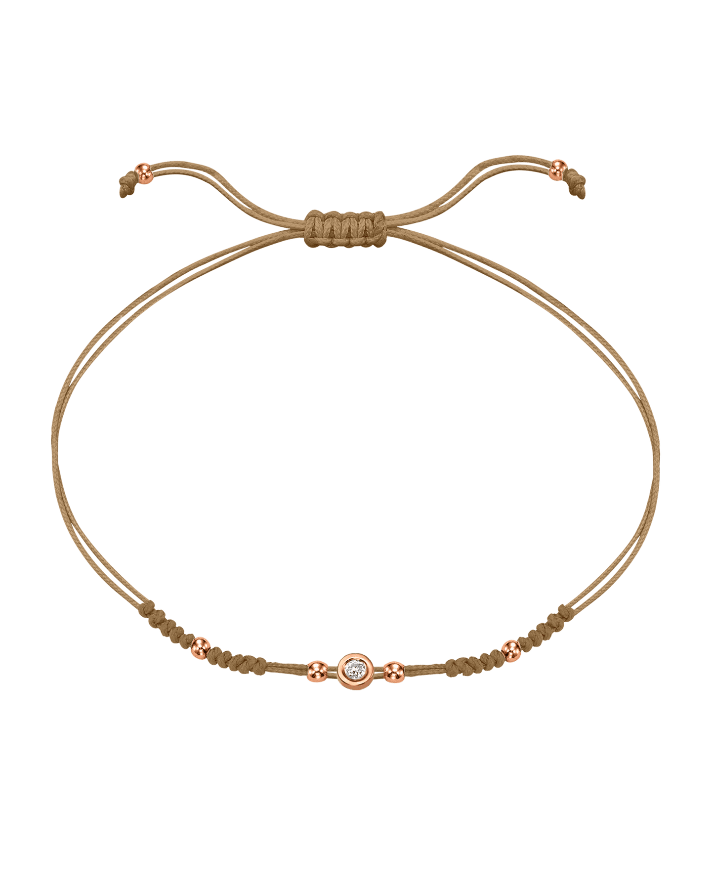 Le String of Love 2022 Edition - Or Rose 14 carats Bracelets 14K Solid Gold Camel Small: 0.03 carats