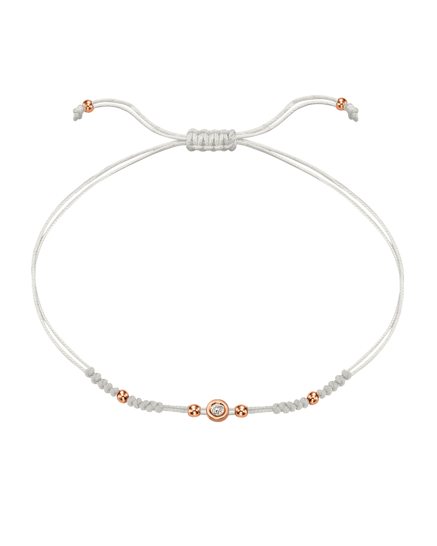 Le String of Love 2022 Edition - Or Rose 14 carats Bracelets 14K Solid Gold Perle Small: 0.03 carats