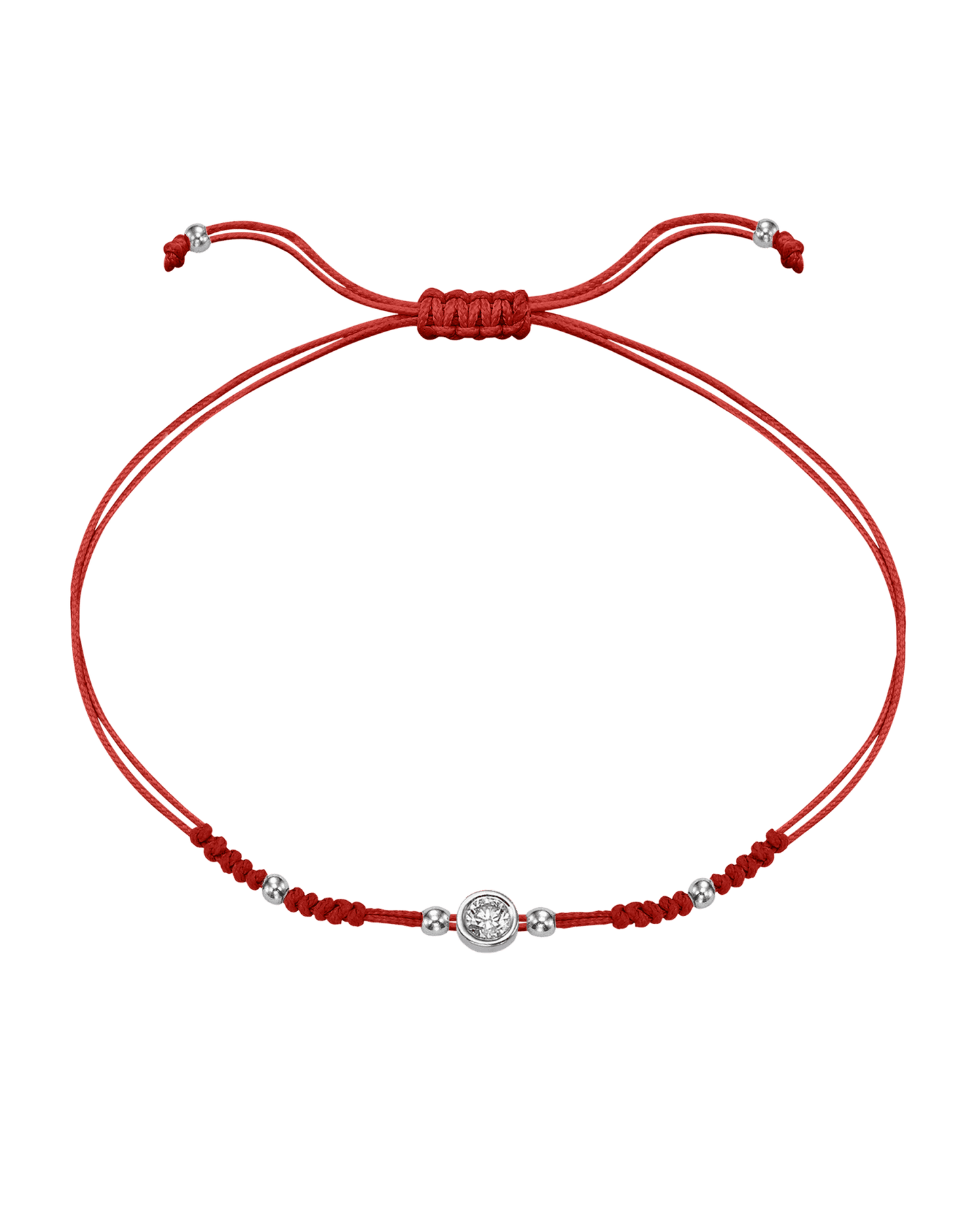 Le String of Love 2022 Edition - Or Blanc 14 carats Bracelets 14K Solid Gold Rouge Large: 0.10 carats