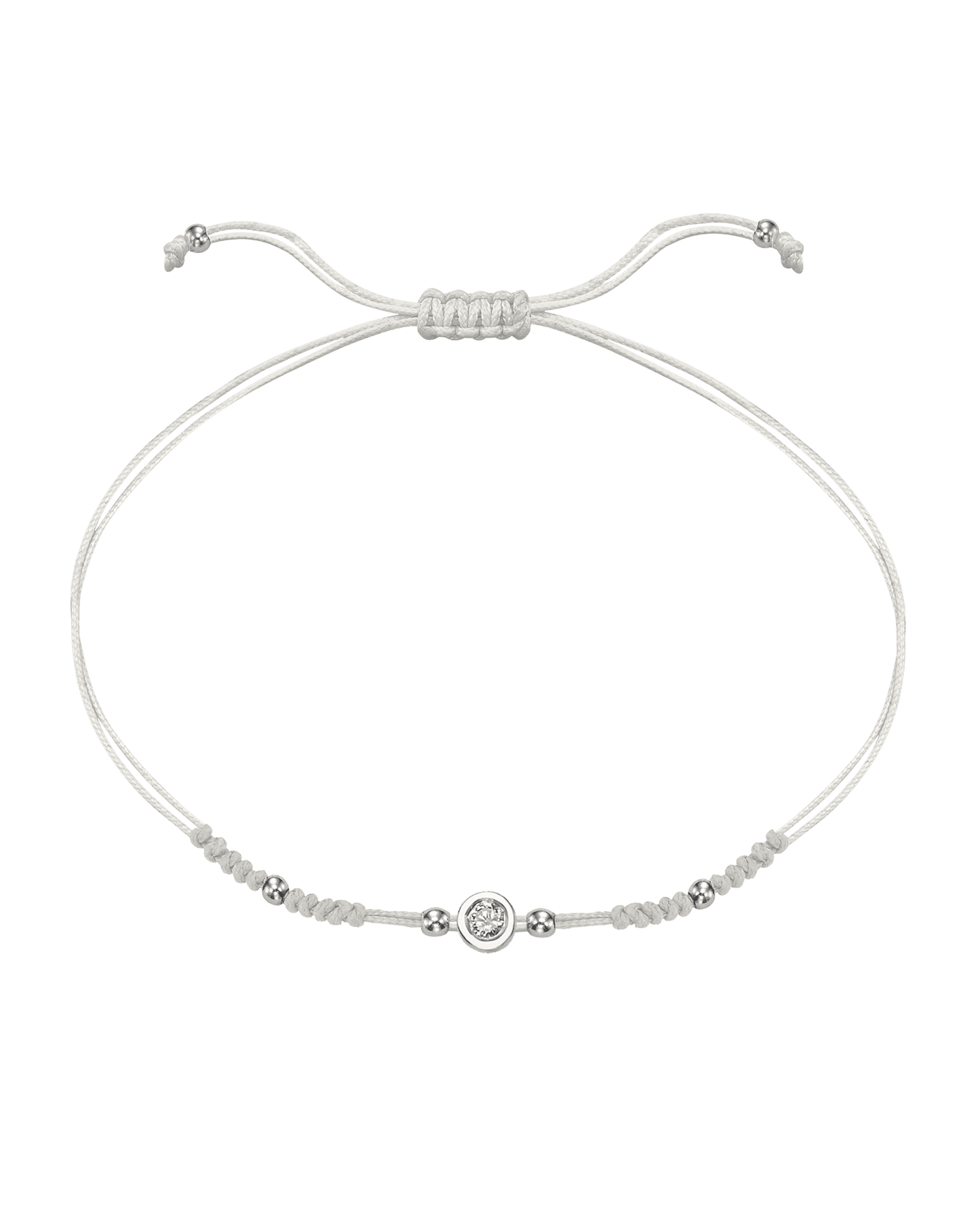 Le String of Love 2022 Edition - Or Blanc 14 carats Bracelets 14K Solid Gold Perle Medium: 0.05 carats