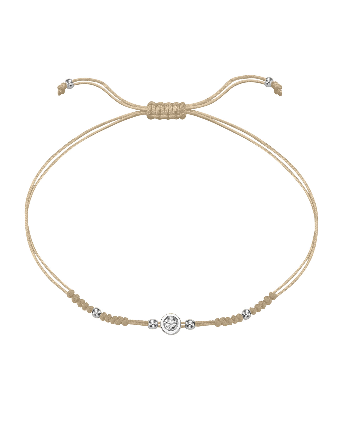Le String of Love 2022 Edition - Or Blanc 14 carats Bracelets 14K Solid Gold Beige Medium: 0.05 carats
