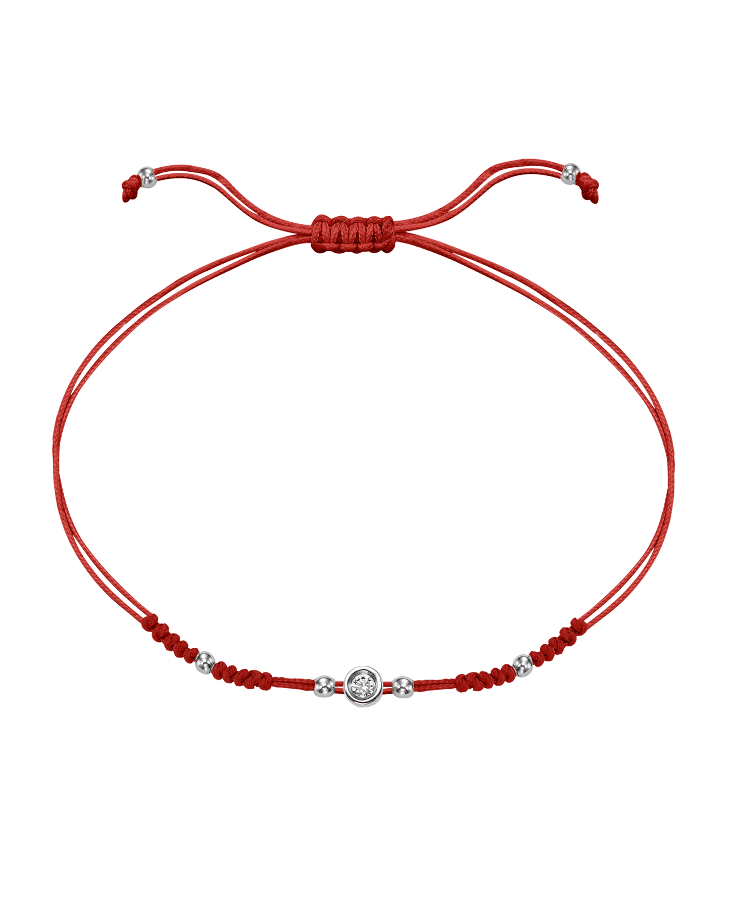 Le String of Love 2022 Edition - Or Blanc 14 carats Bracelets 14K Solid Gold Rouge Small: 0.03 carats