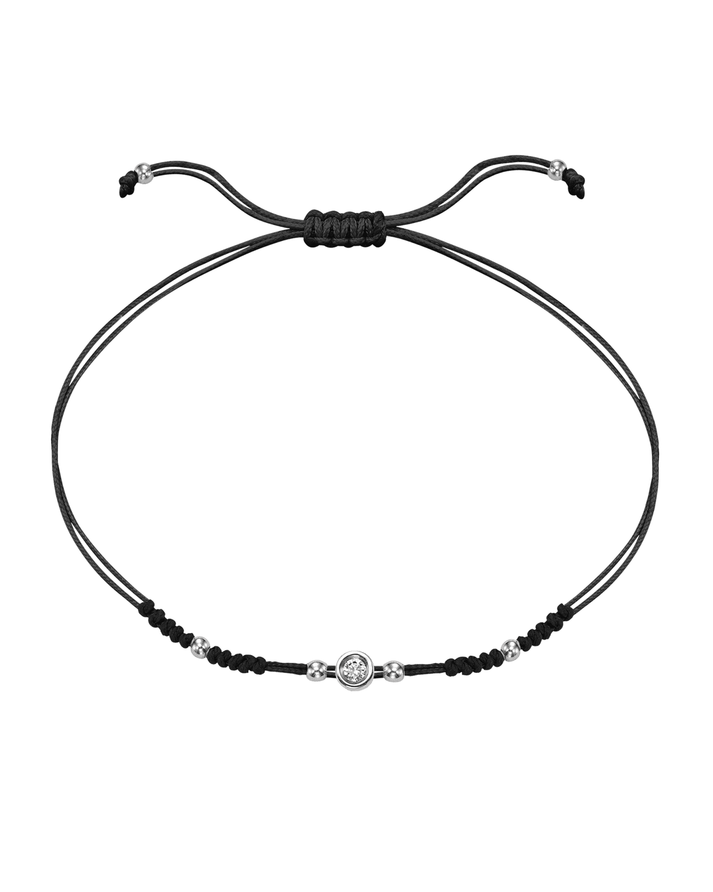 Le String of Love 2022 Edition - Or Blanc 14 carats Bracelets 14K Solid Gold Noir Small: 0.03 carats