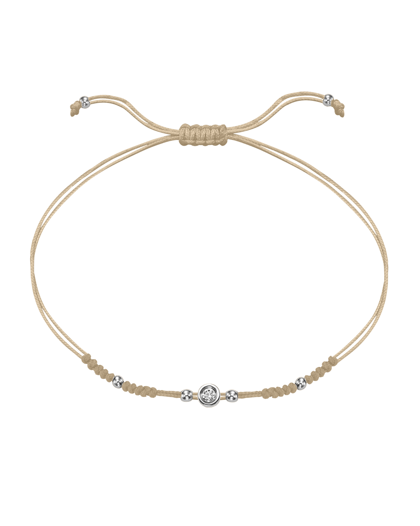 Le String of Love 2022 Edition - Or Blanc 14 carats Bracelets 14K Solid Gold Beige Small: 0.03 carats