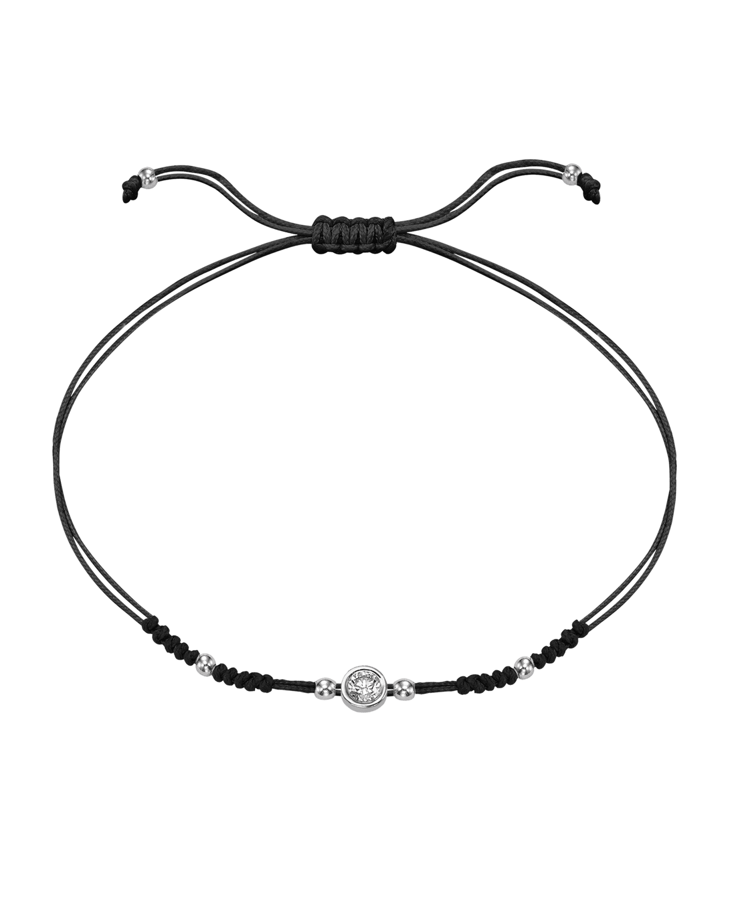 Le String of Love 2022 Edition - Or Blanc 14 carats Bracelets 14K Solid Gold Noir Large: 0.10 carats