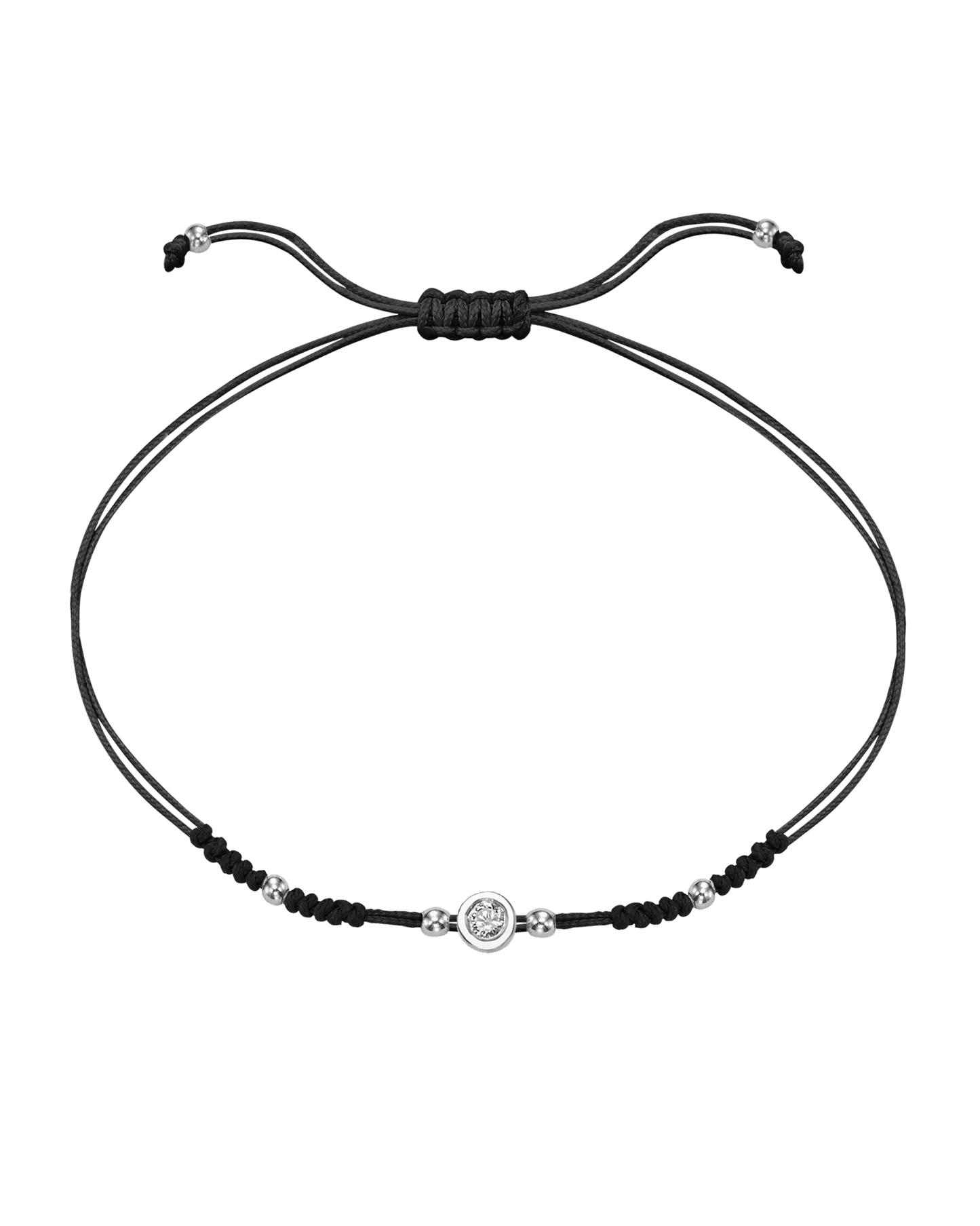 Le String of Love 2022 Edition - Or Blanc 14 carats Bracelets 14K Solid Gold Noir Medium: 0.05 carats