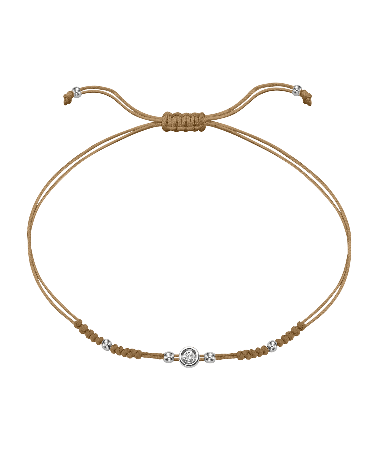 Le String of Love 2022 Edition - Or Blanc 14 carats Bracelets 14K Solid Gold Camel Small: 0.03 carats