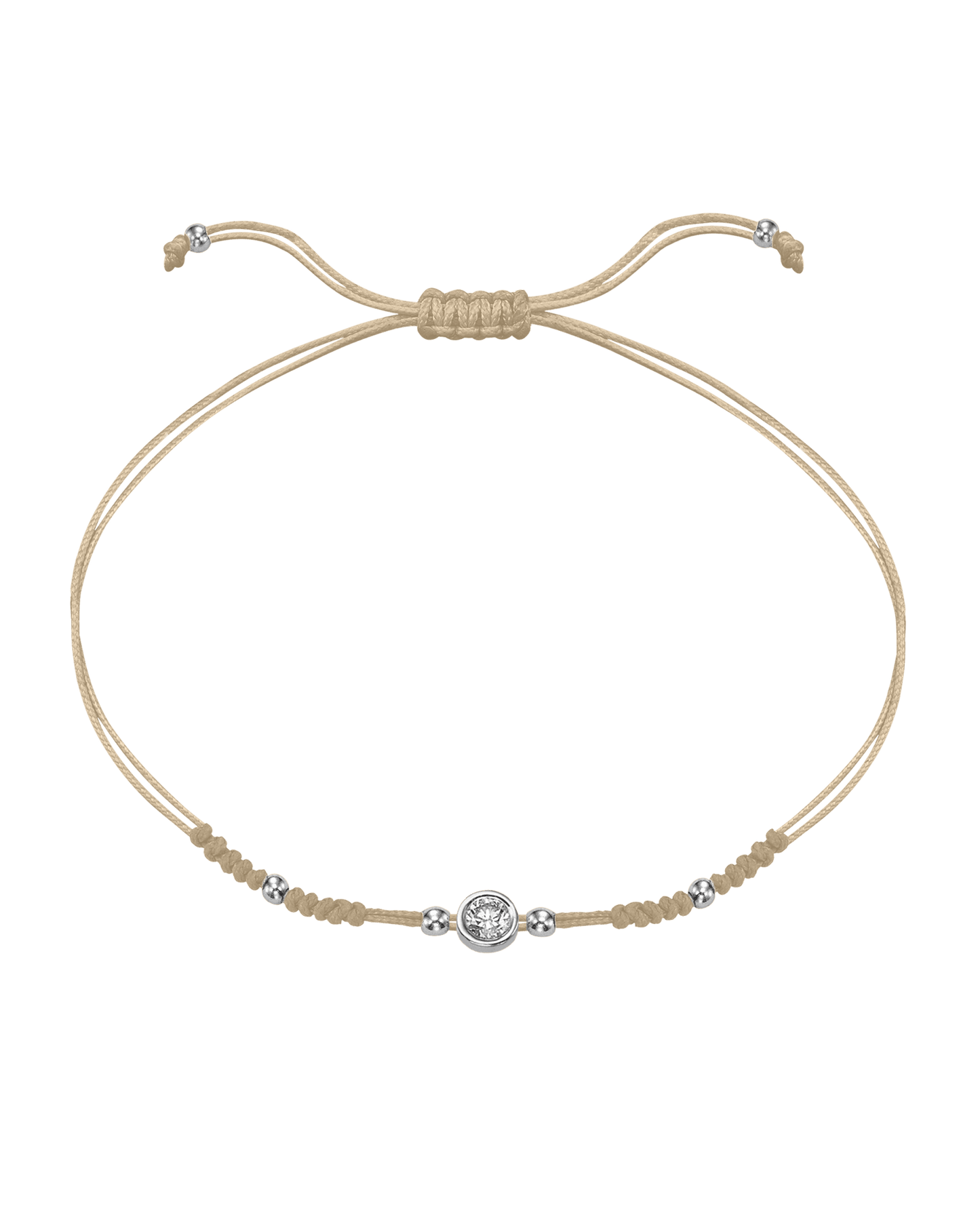 Le String of Love 2022 Edition - Or Blanc 14 carats Bracelets 14K Solid Gold Beige Large: 0.10 carats
