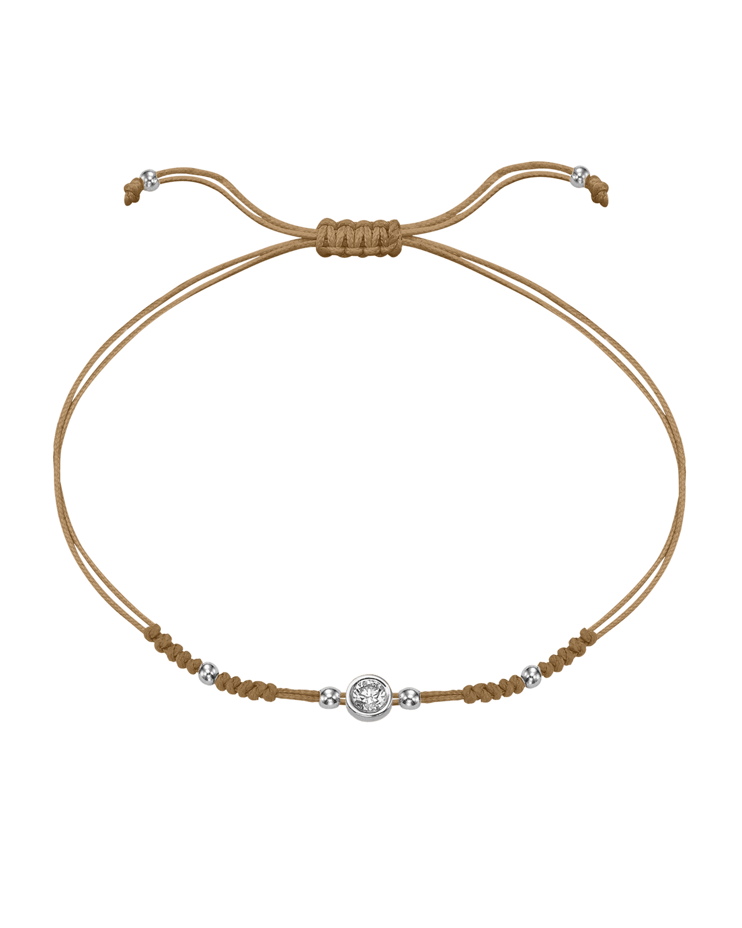 Le String of Love 2022 Edition - Or Blanc 14 carats Bracelets 14K Solid Gold Camel Large: 0.10 carats