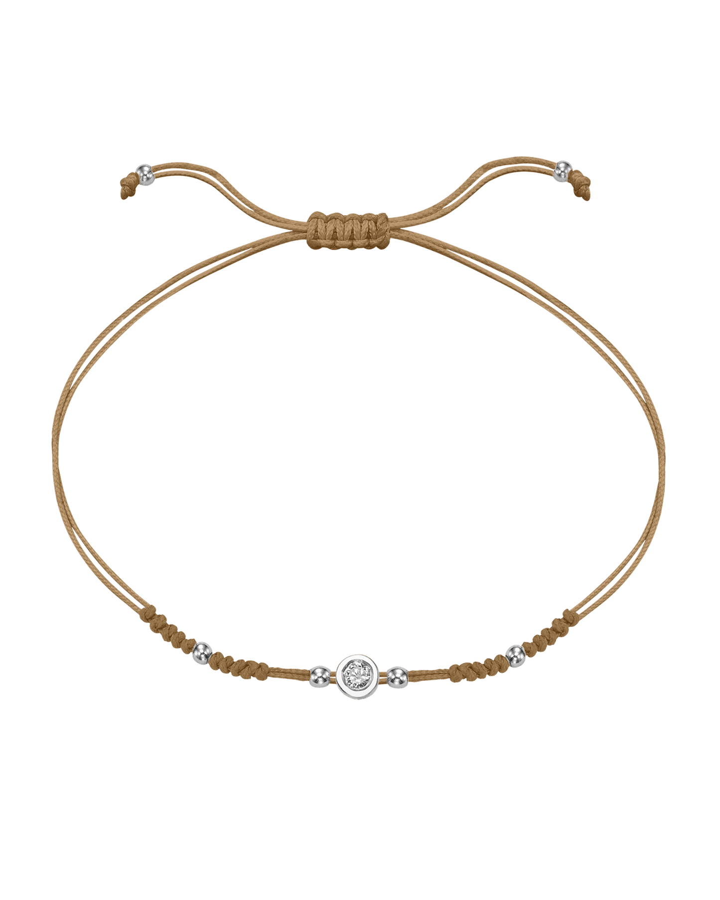 Le String of Love 2022 Edition - Or Blanc 14 carats Bracelets 14K Solid Gold Camel Medium: 0.05 carats