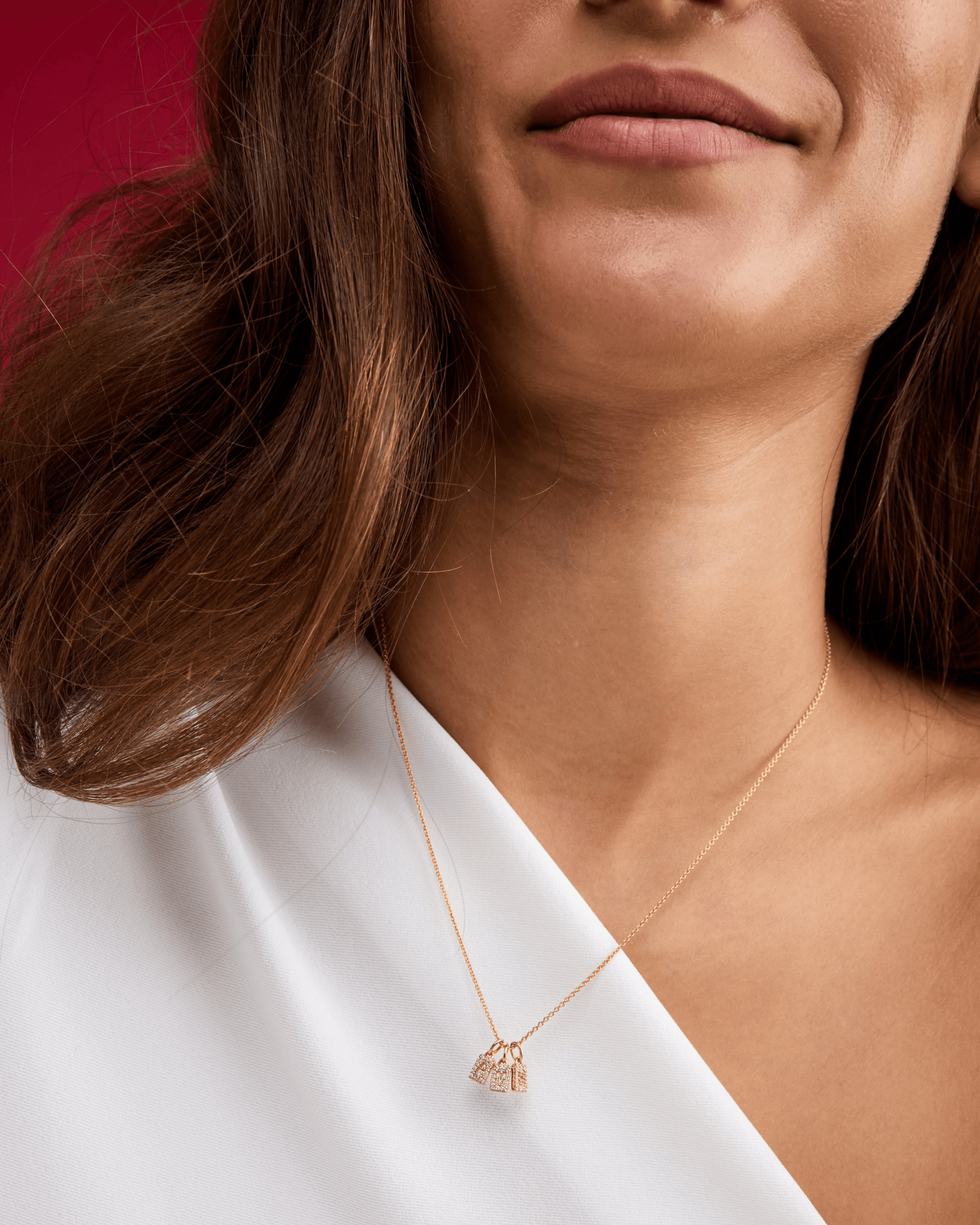 Stardust Initial Tag Necklace - 925 Sterling Silver Necklaces magal-dev