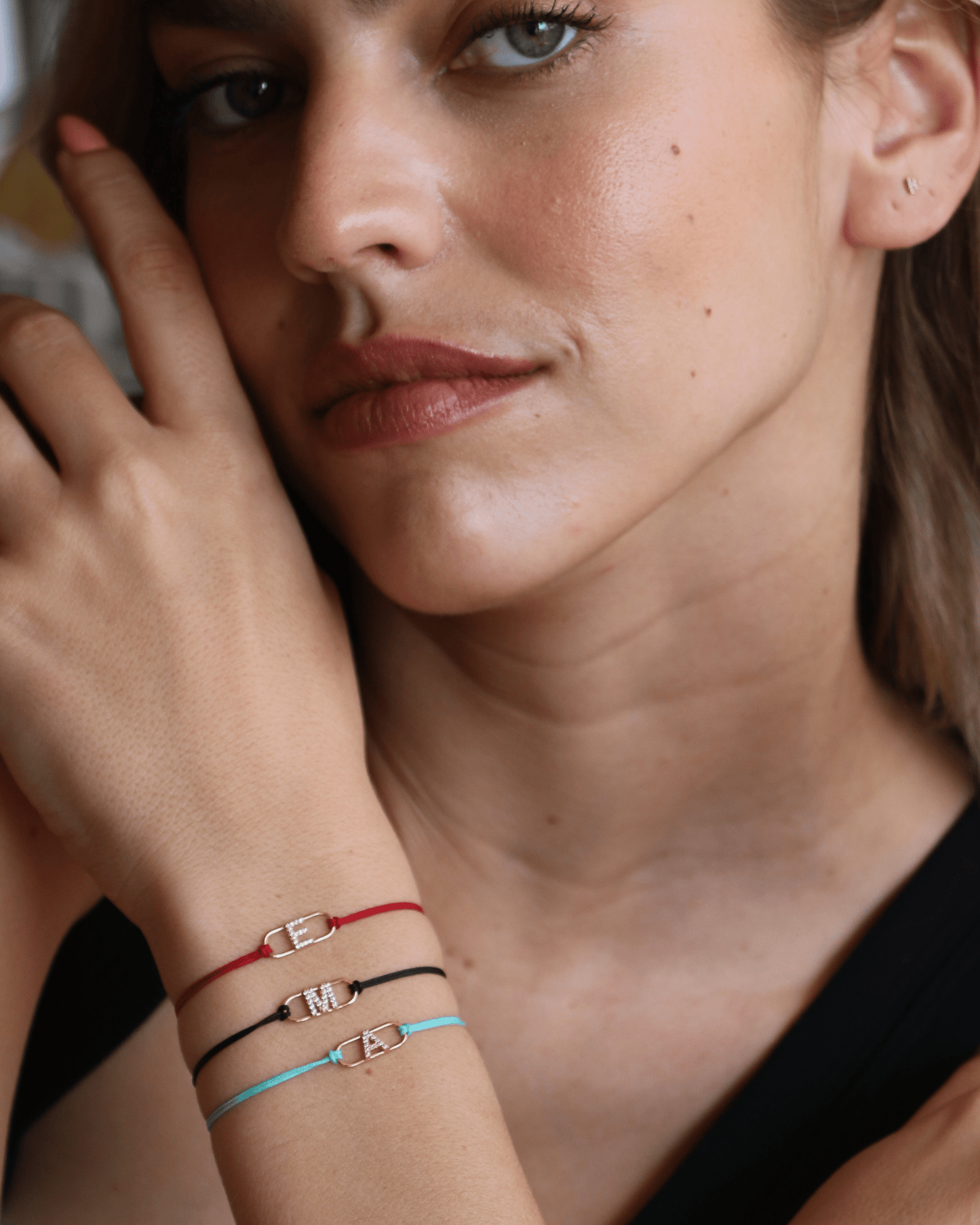 Initial Link Cord Bracelet - 18K Gold Vermeil Bracelets magal-dev