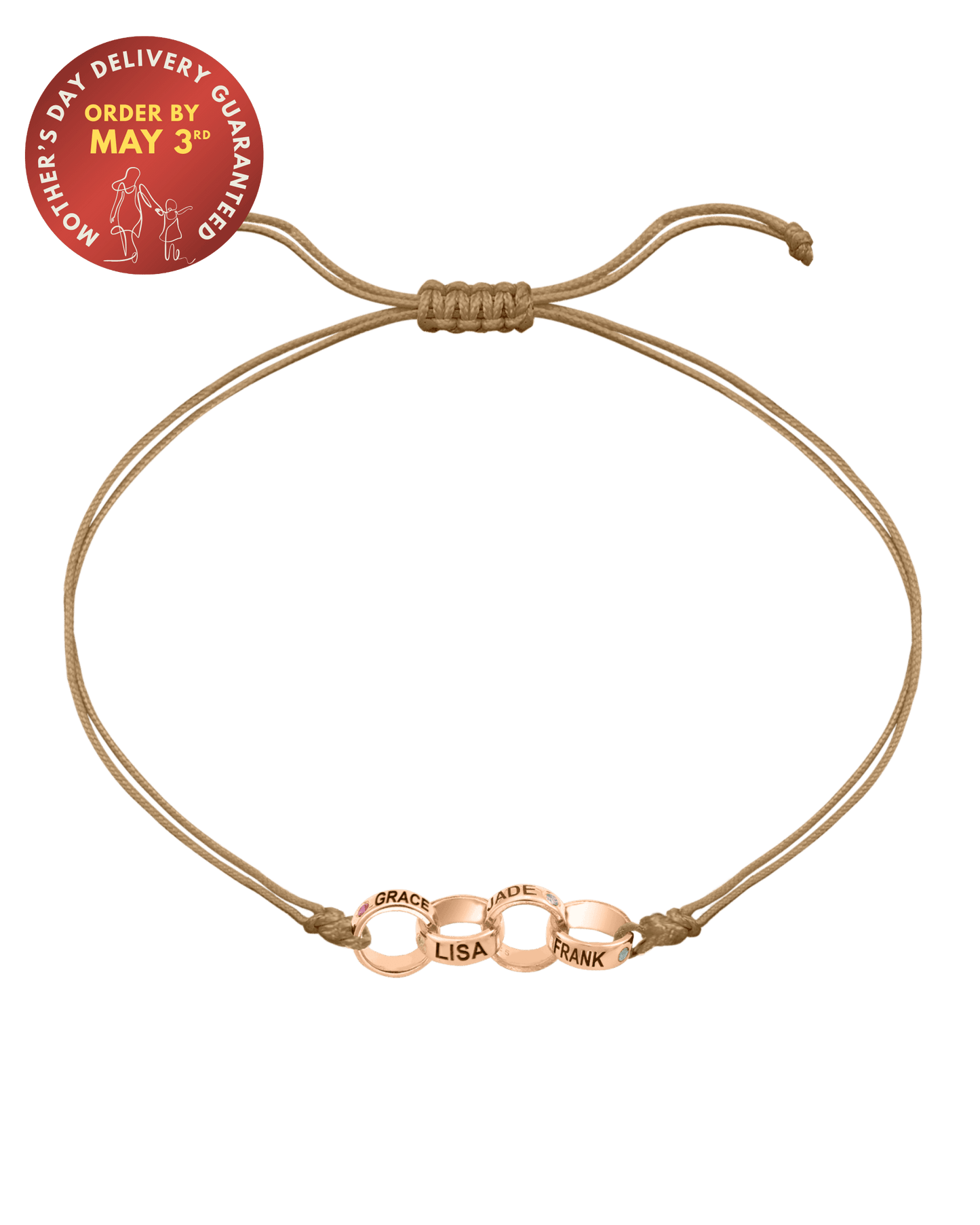 The Engravable Links of Love - 14K Rose Gold Bracelets magal-dev