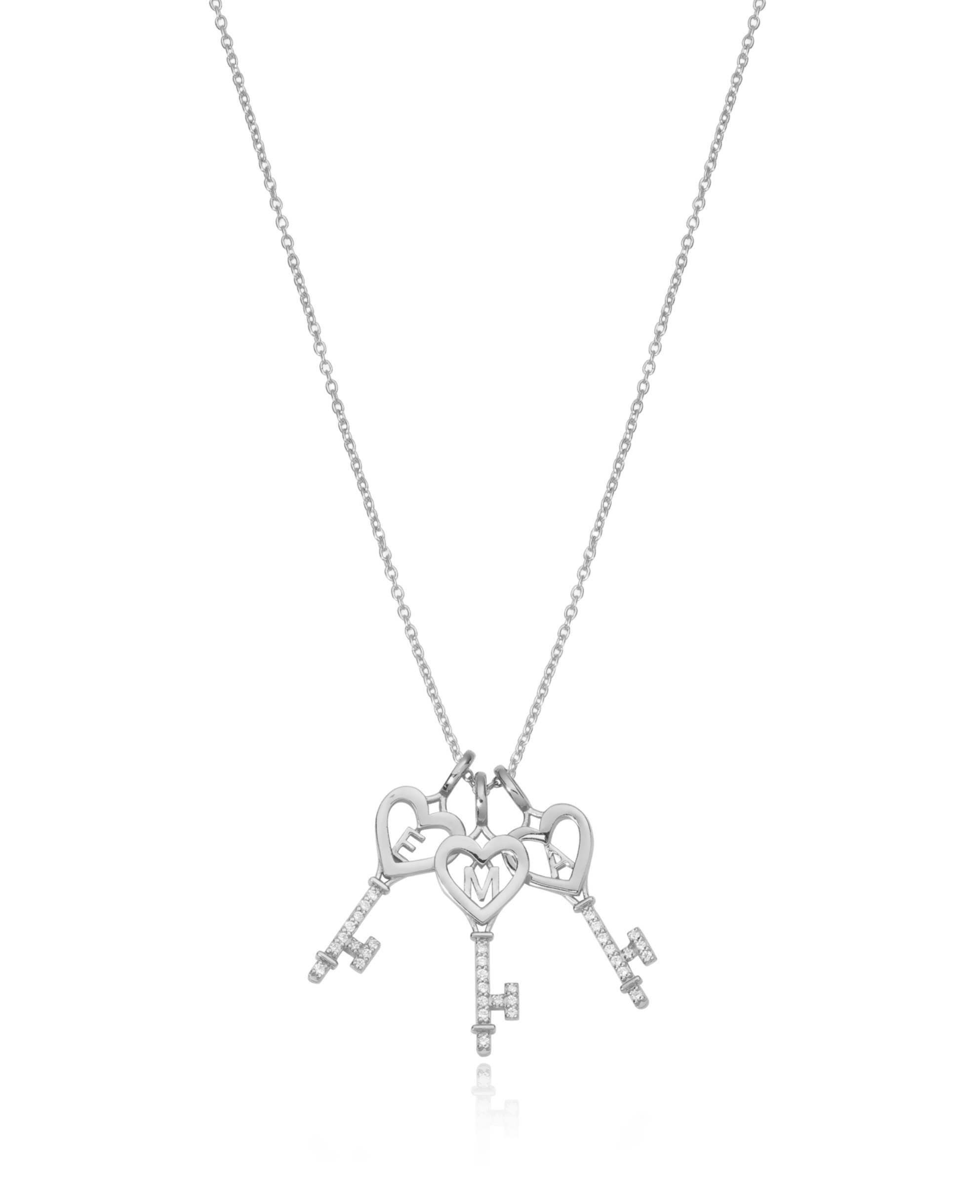 Key To My Heart Necklace with Diamond - 18K Gold Vermeil Necklaces magal-dev