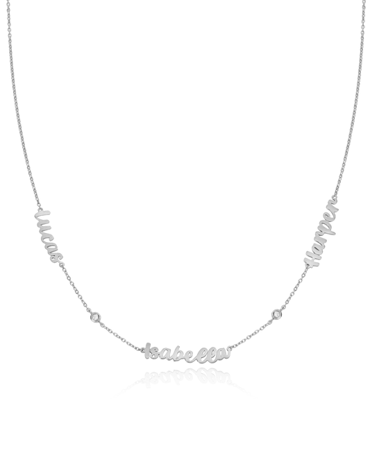 Collier Prénom(s) & Diamants - Argent 925 Necklaces magal-dev 1 Nom + 1 Diamant 40cm