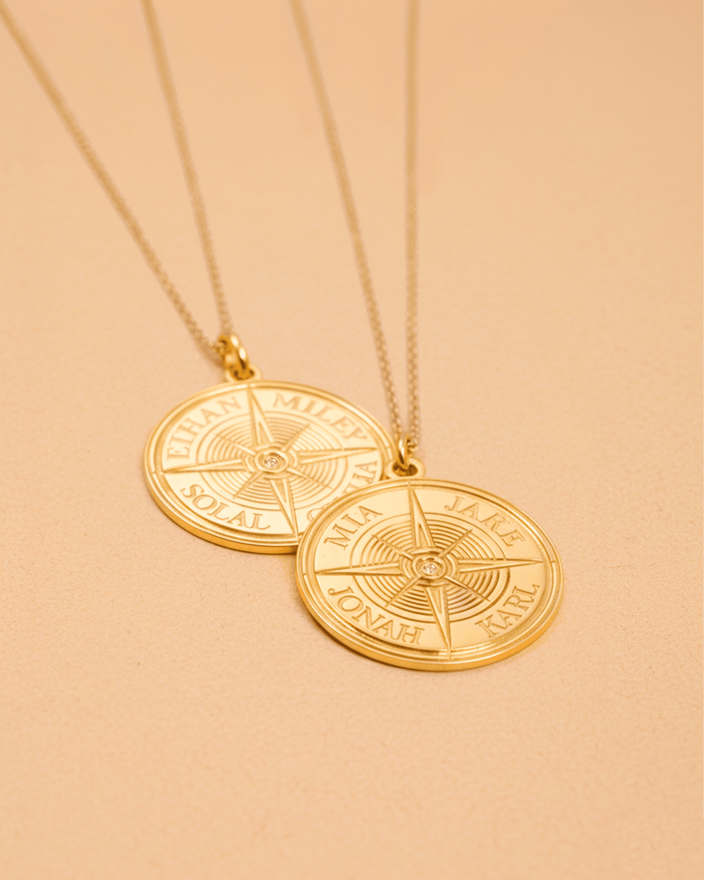 True North Diamond Necklace - 18K Rose Gold Vermeil Necklaces magal-dev