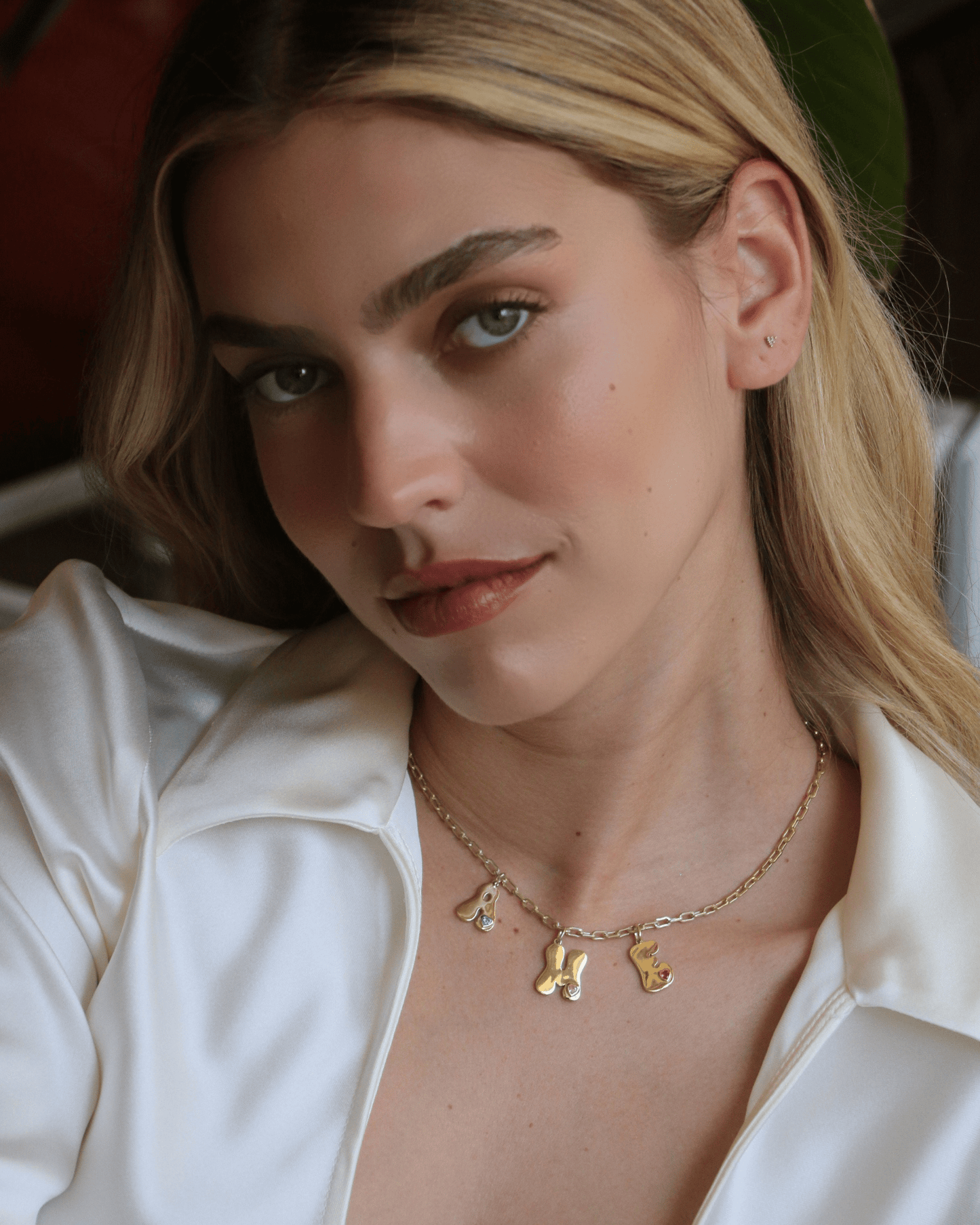 Retro Initial Charms Necklace - 18K Gold Vermeil Necklaces magal-dev