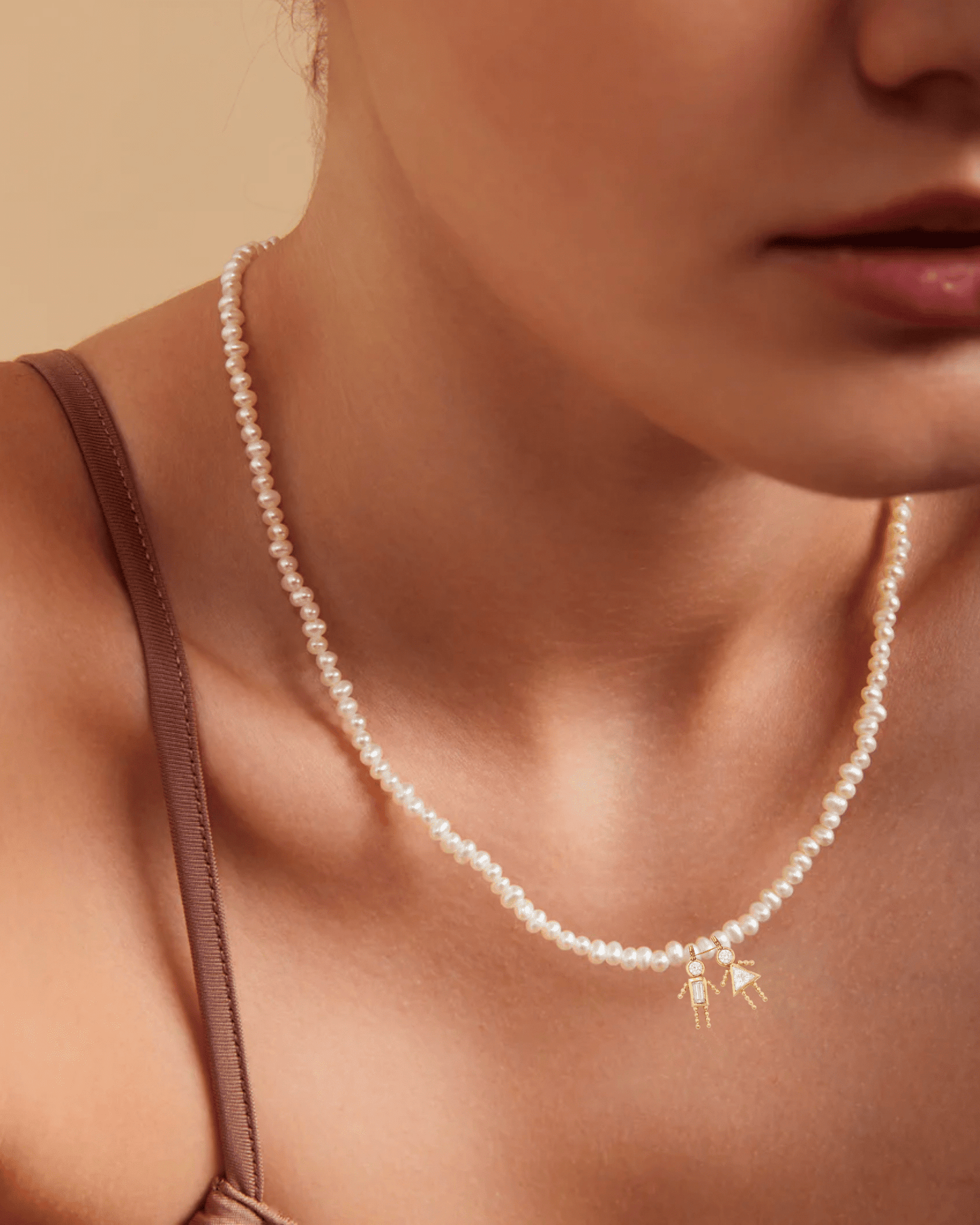 Collier Mini Me Perles Naturelles - Or Rose Plaqué 18 carats Necklaces magal-dev