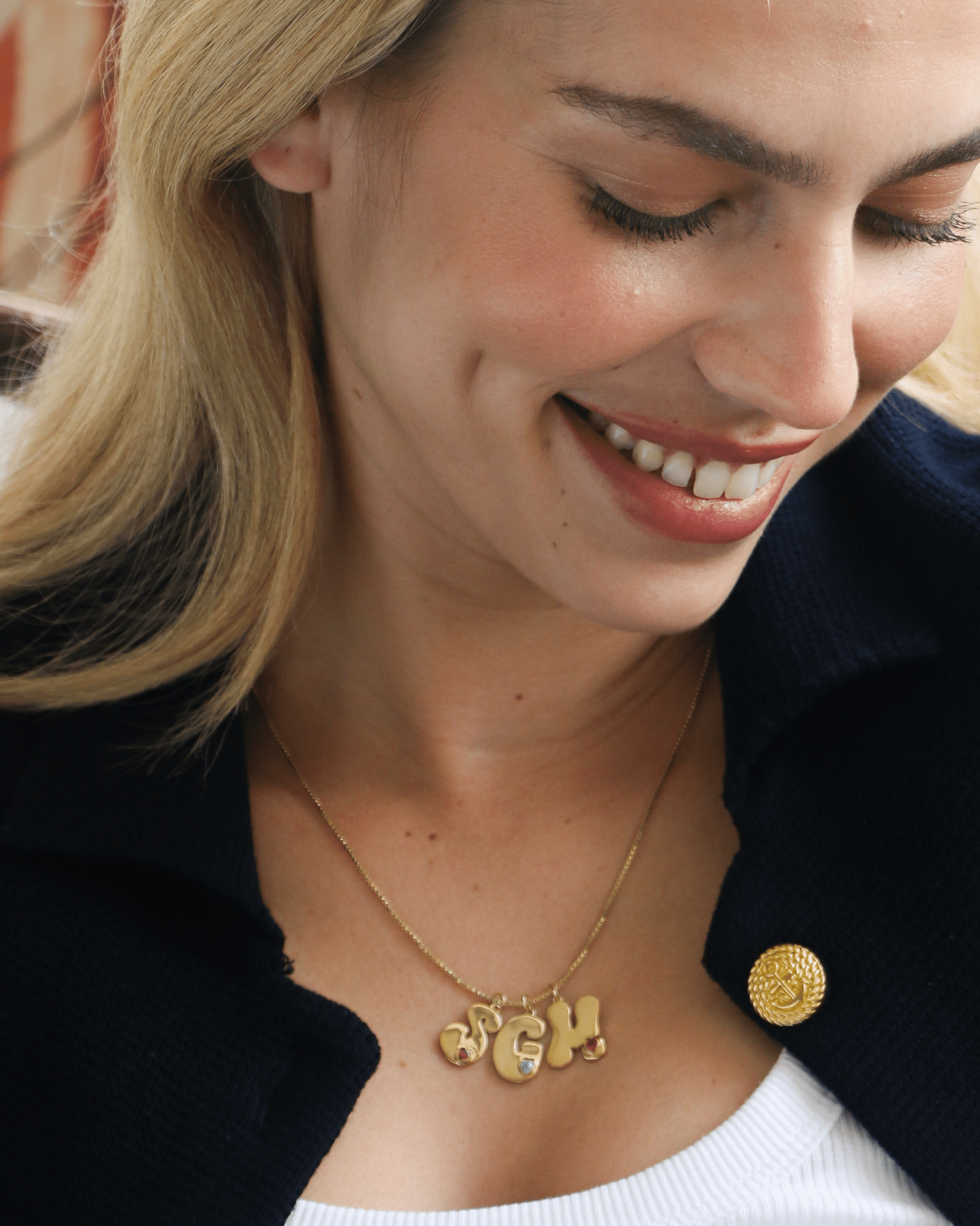 Retro Initial Necklace - 18K Gold Vermeil Necklaces magal-dev