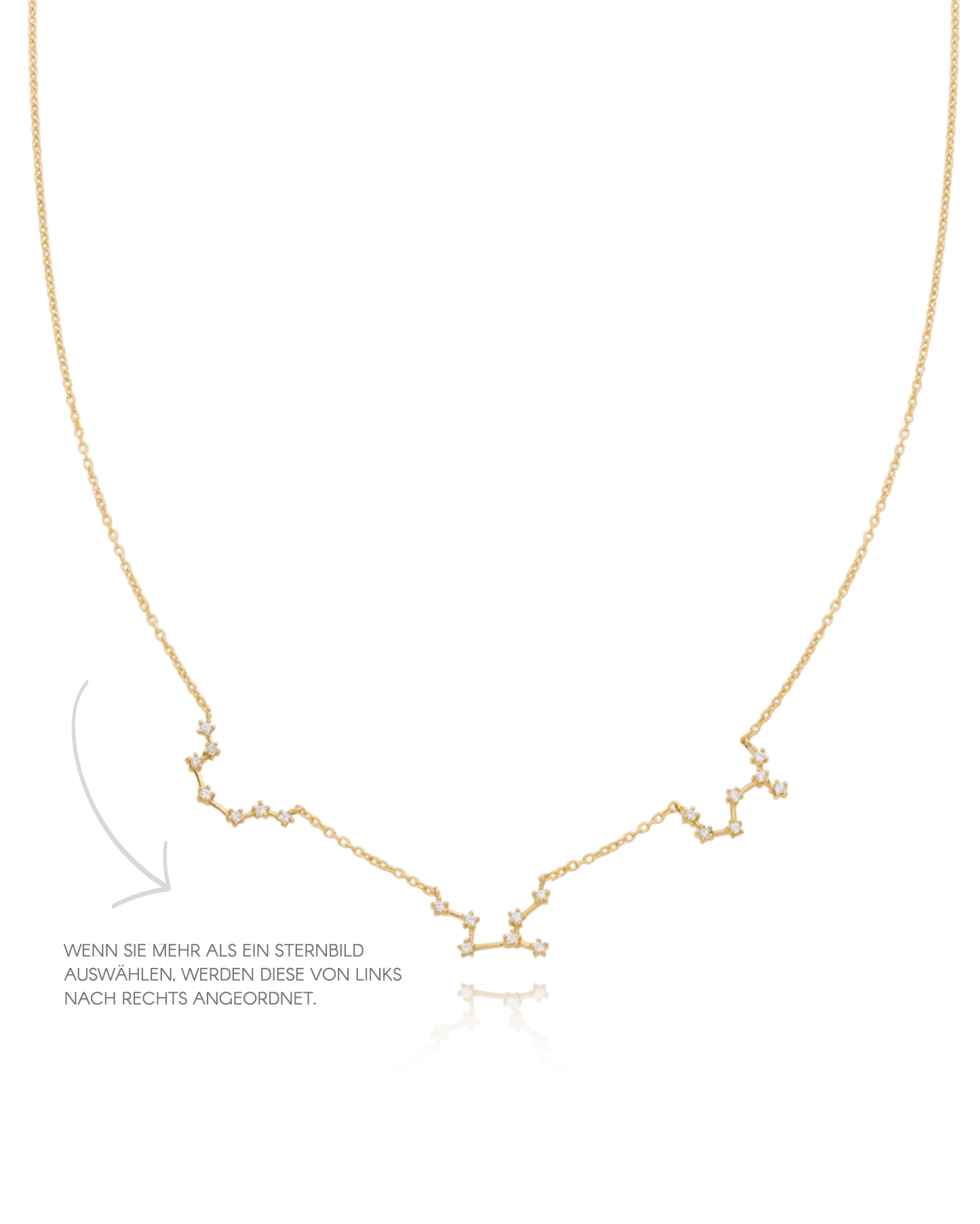 Sternbild-Halskette mit Diamanten - 18K Rosé Vergoldetes Necklaces magal-dev