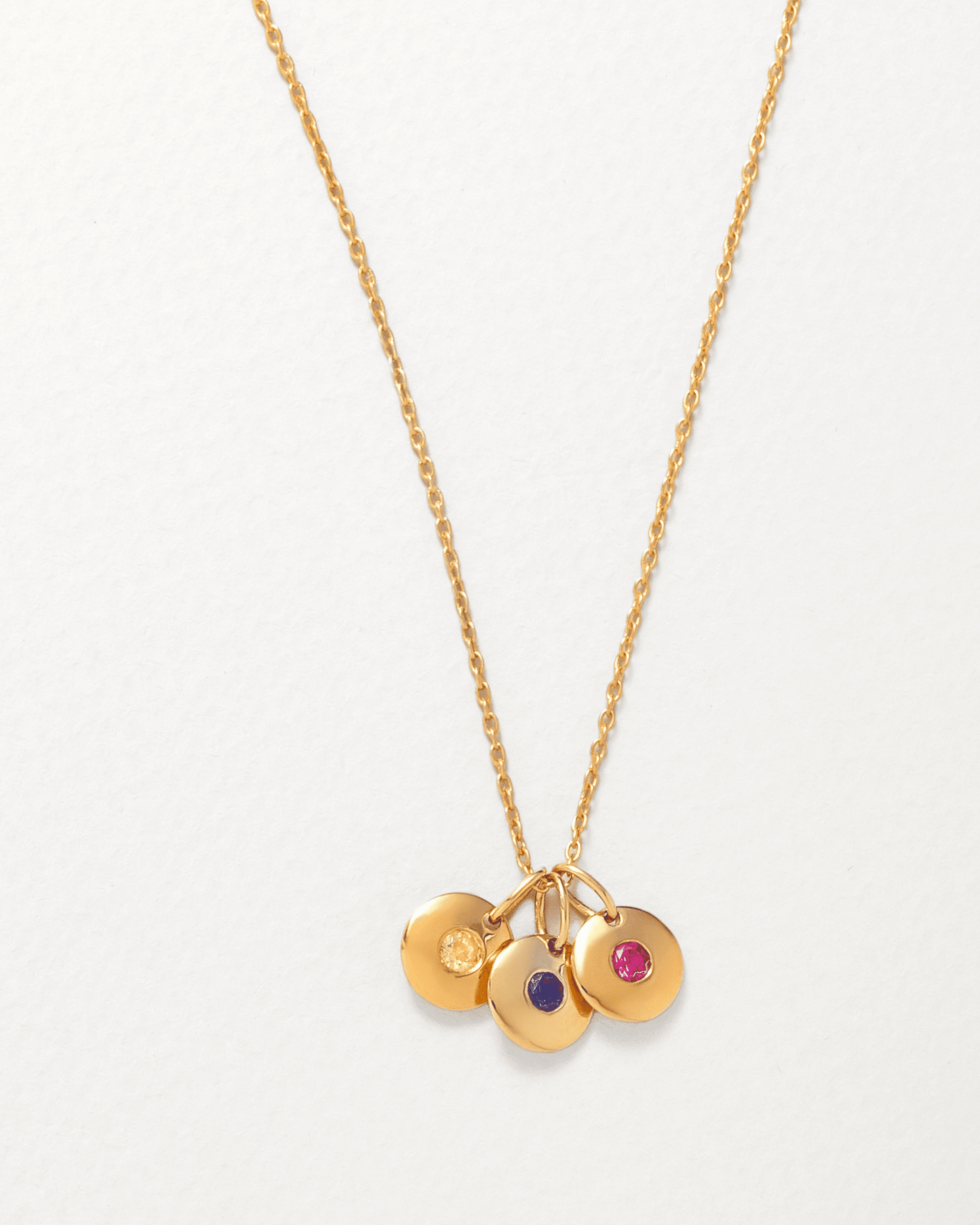 Birthstone Charm Necklace - 18K Gold Vermeil Necklaces magal-dev