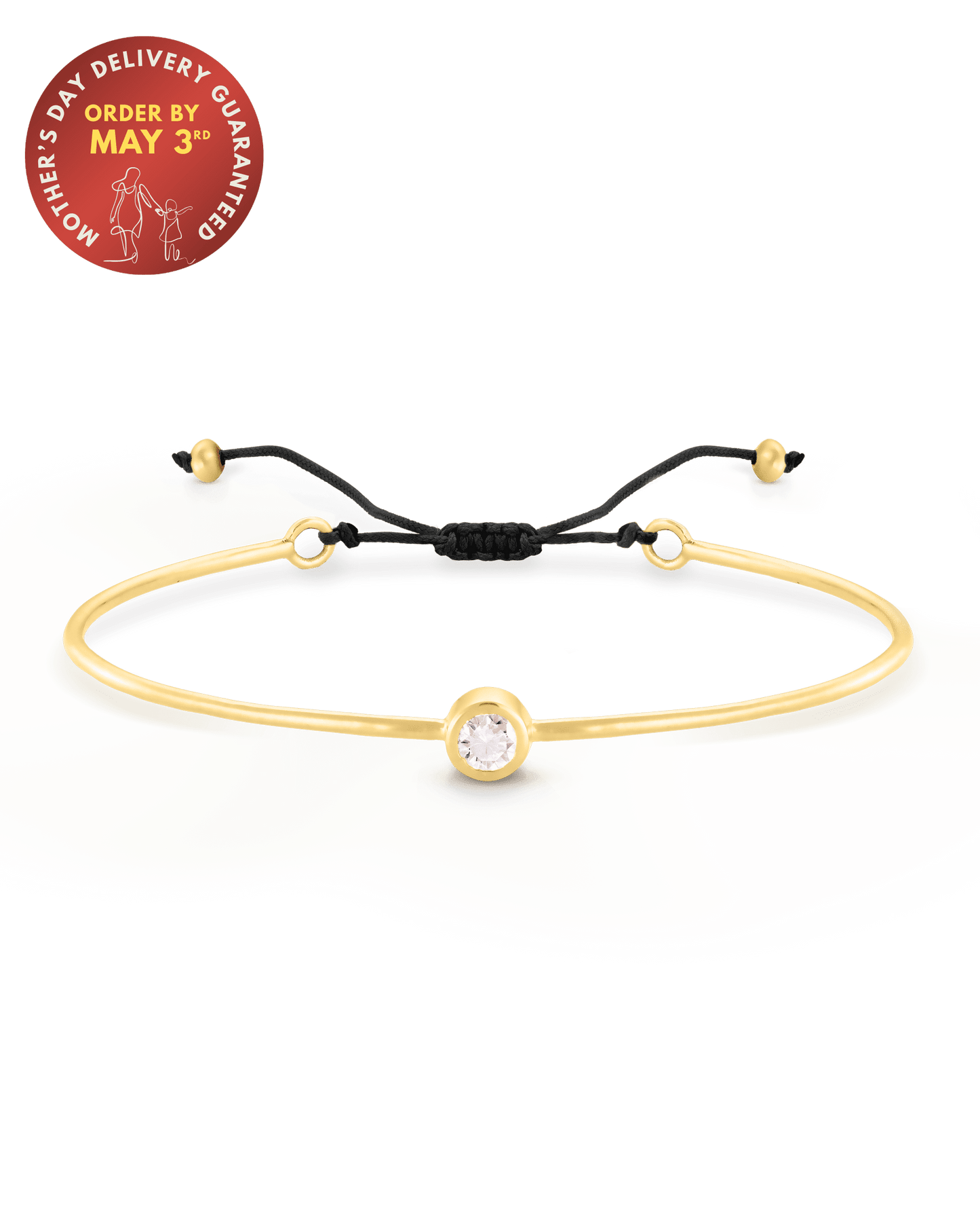 The Diamond Cord Bangle - 18K Gold Vermeil Bracelets magal-dev