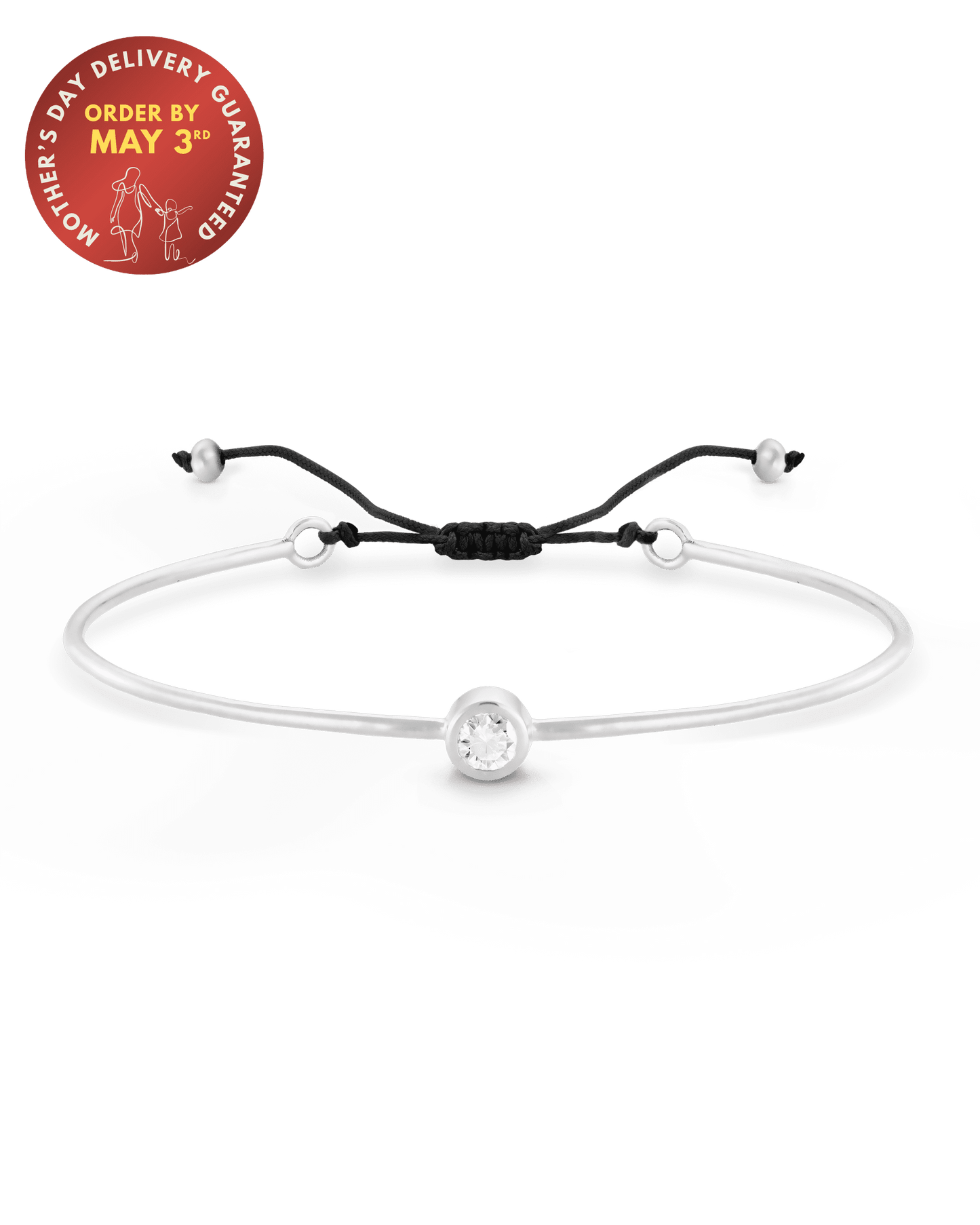 The Diamond Cord Bangle - 925 Sterling Silver Bracelets magal-dev
