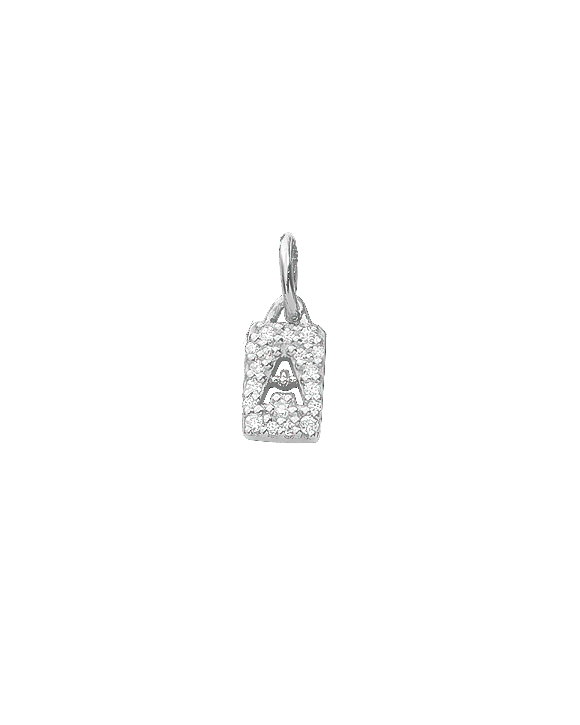 Stardust Initial Tag Charm - 925 Sterling Silver Necklaces magal-dev