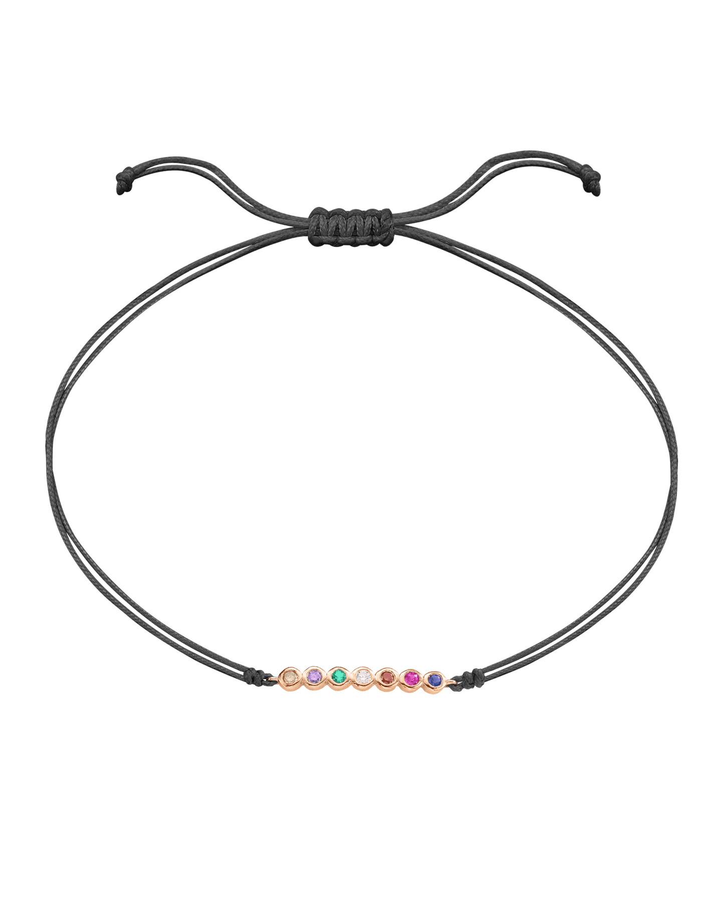 Bracelet Pierres Précieuses - Or Rose 14 carats Bracelet 14K Solid Gold Gris 2