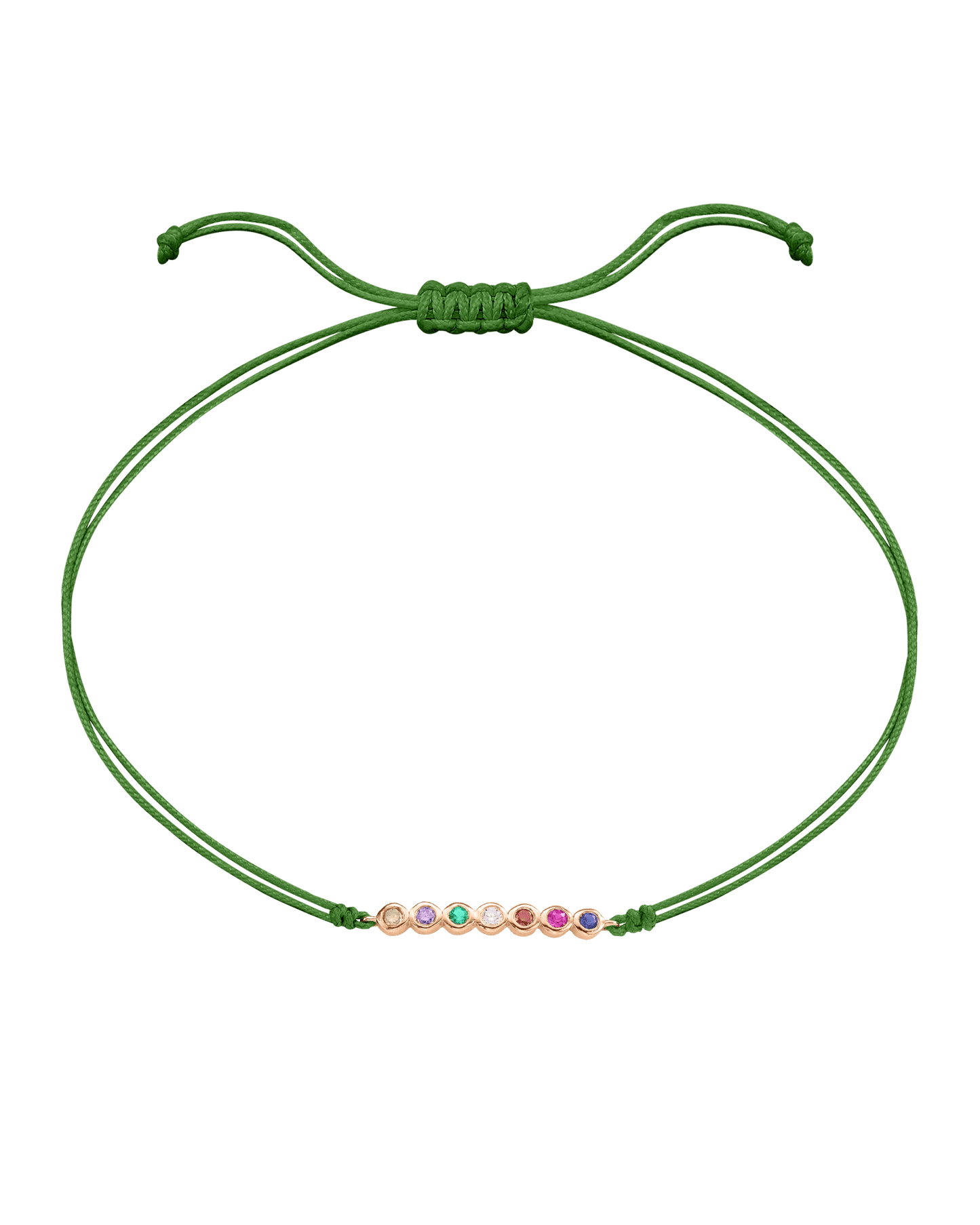 Bracelet Pierres Précieuses - Or Rose 14 carats Bracelet 14K Solid Gold Menthe 2