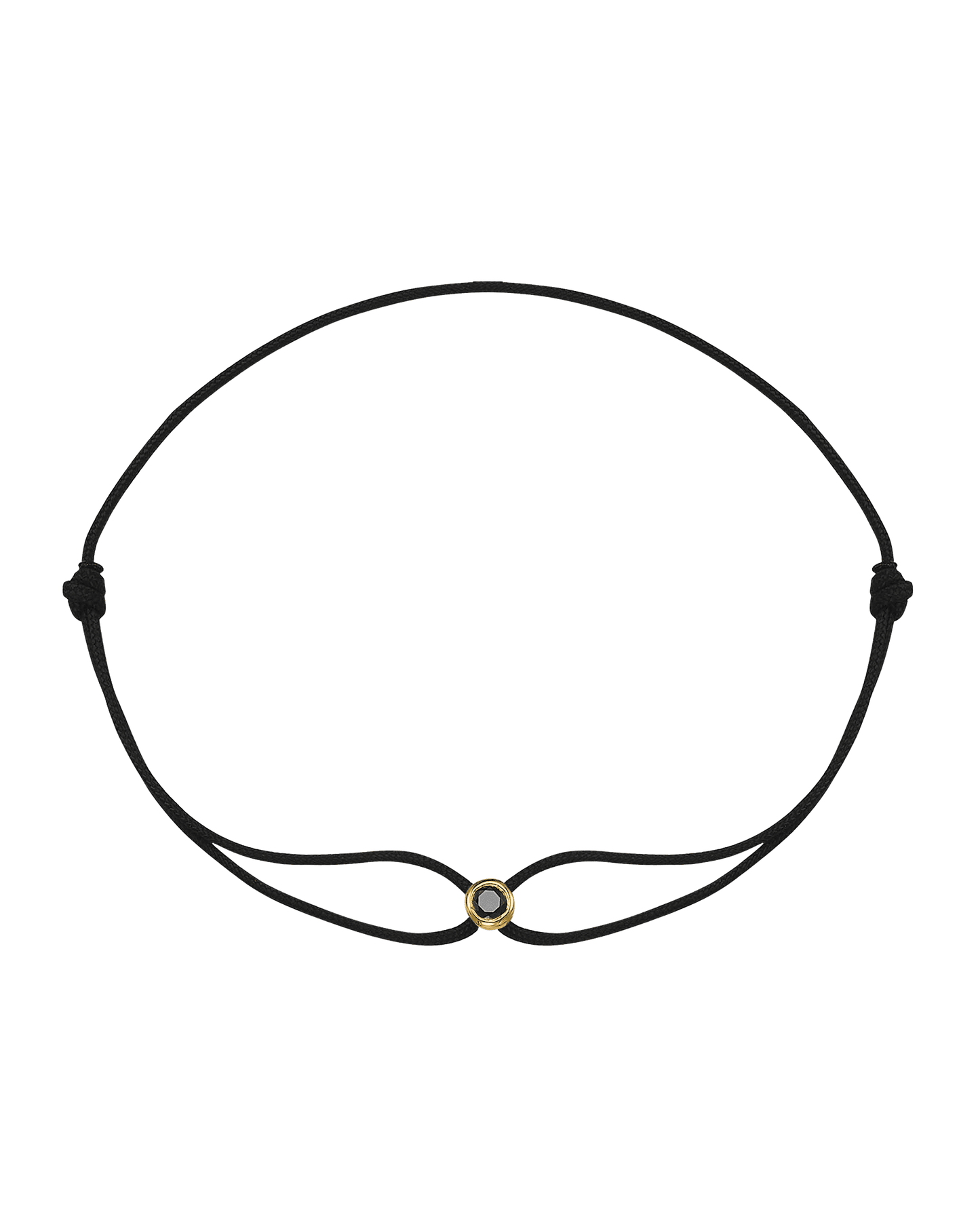 Le String of Love Diamant Noir - Or Jaune 14 carats Bracelets magal-dev Black