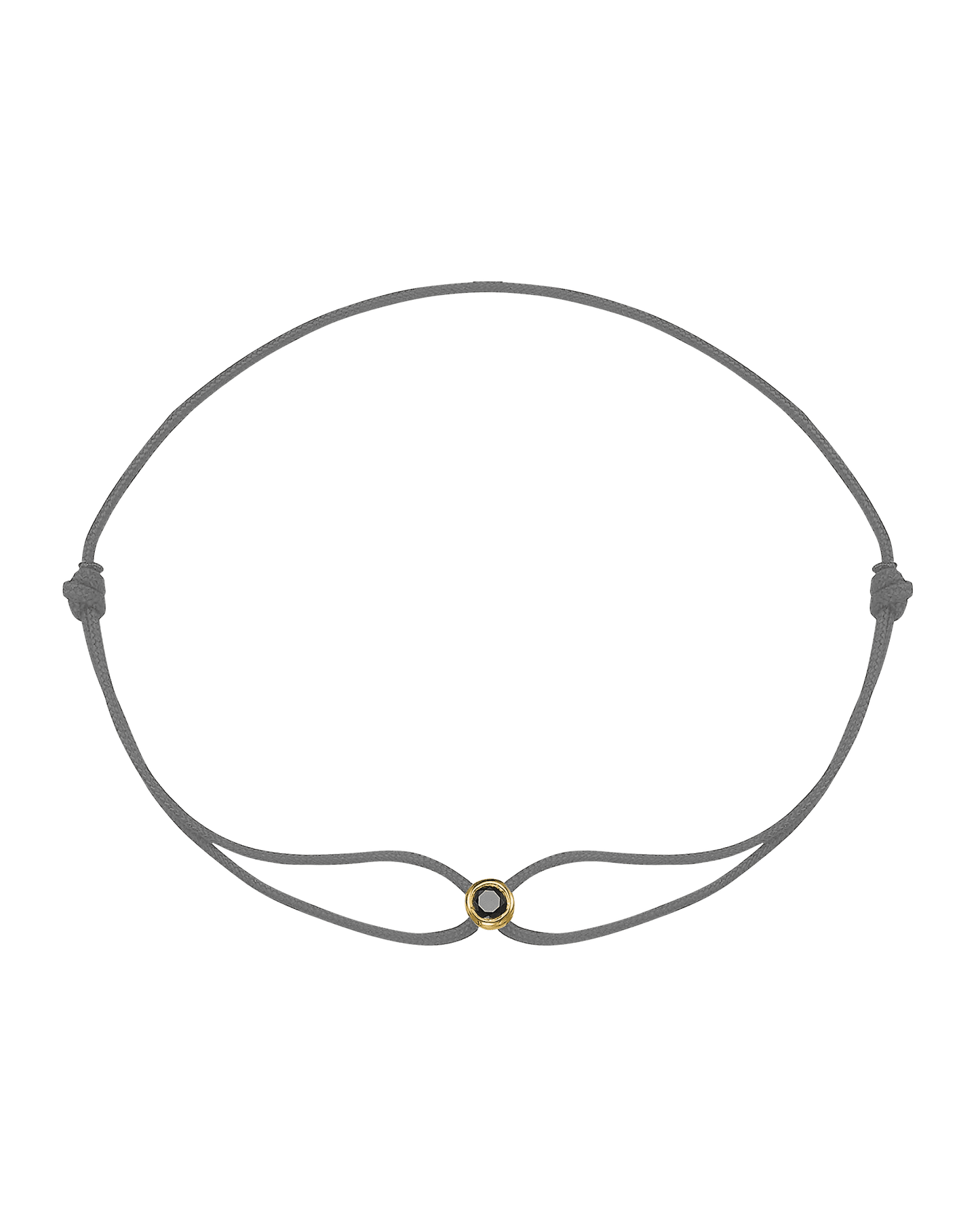 Le String of Love Diamant Noir - Or Jaune 14 carats Bracelets magal-dev Grey
